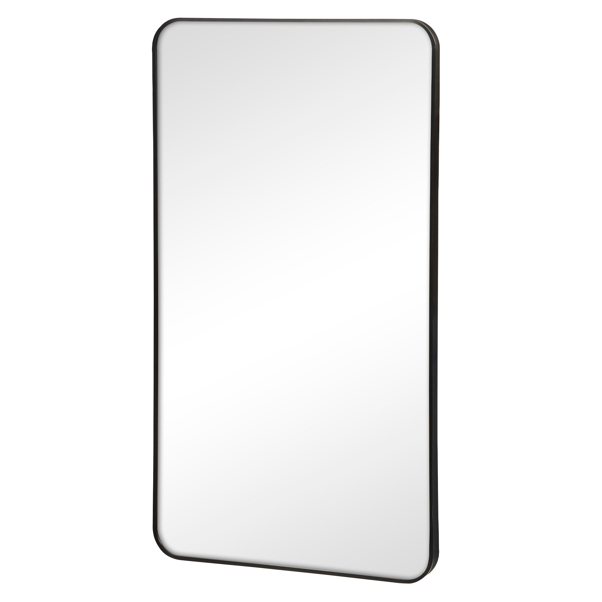 Gia 100cm Rounded Rectangle Mirror Black