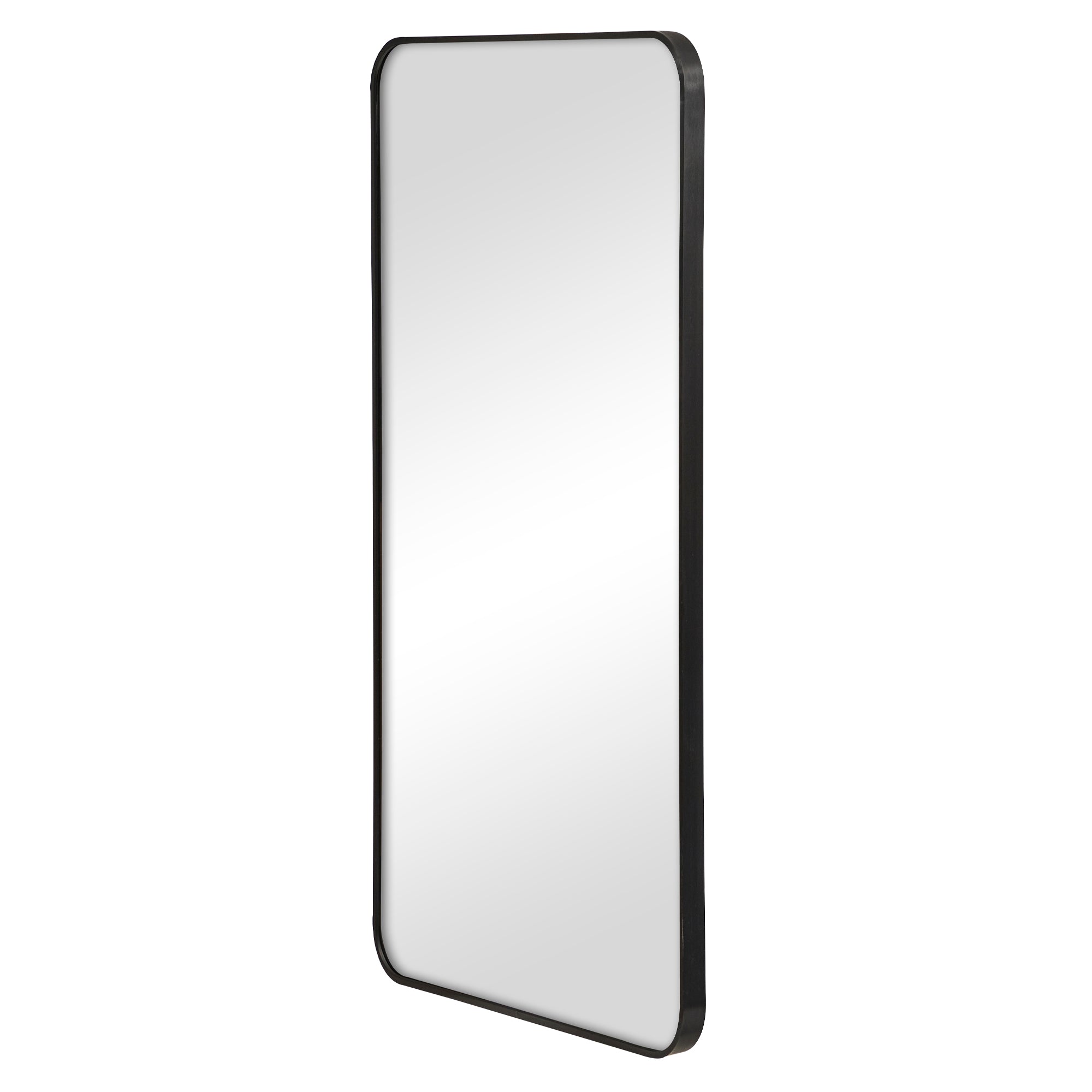 Gia 100cm Rounded Rectangle Mirror Black