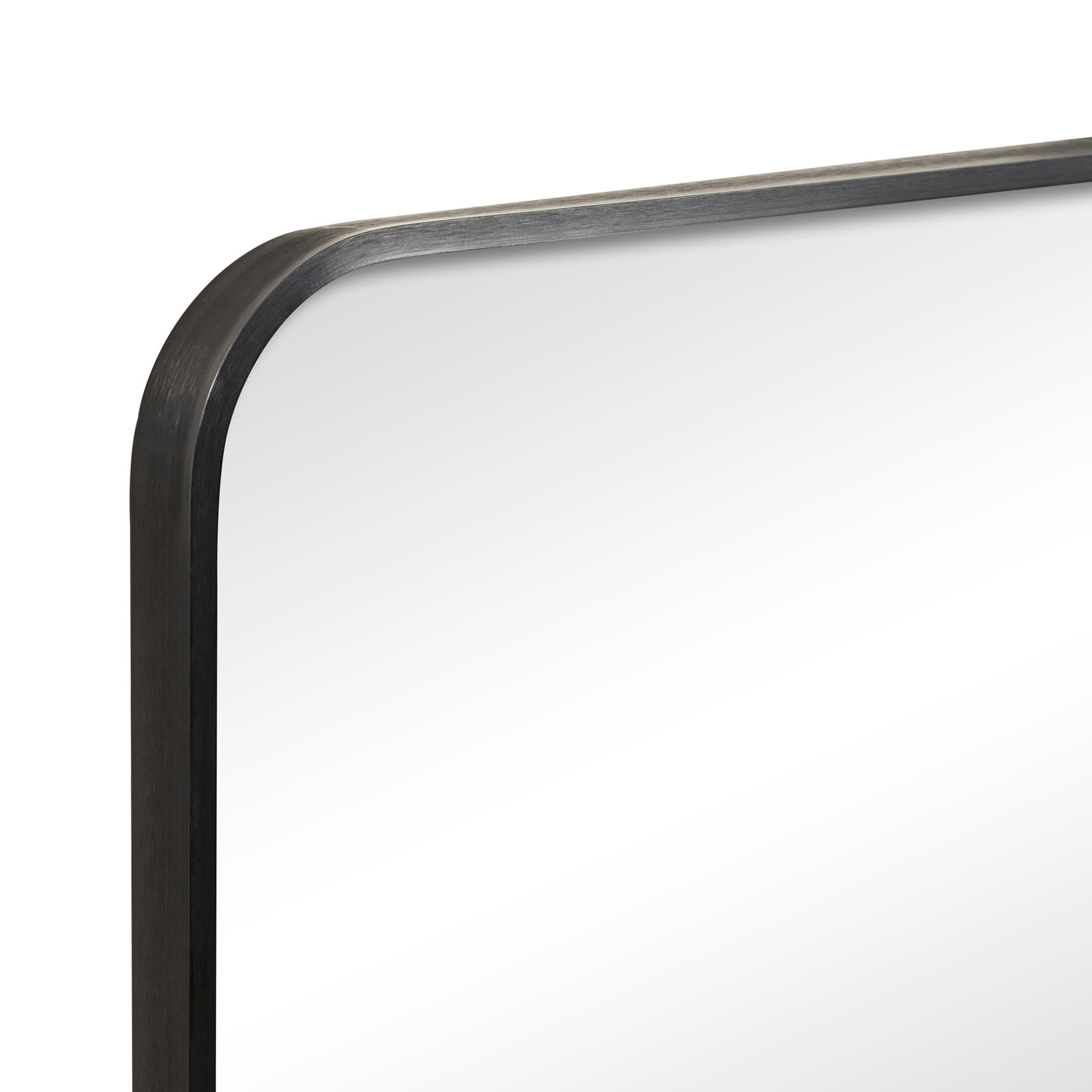 Gia 100cm Rounded Rectangle Mirror Black