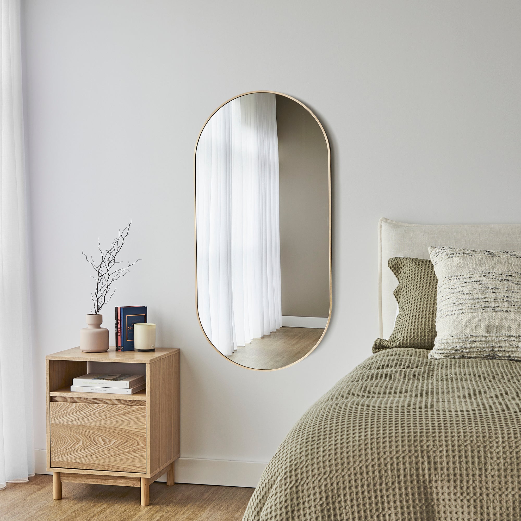 Zoe 120cm Oval Mirror Gold