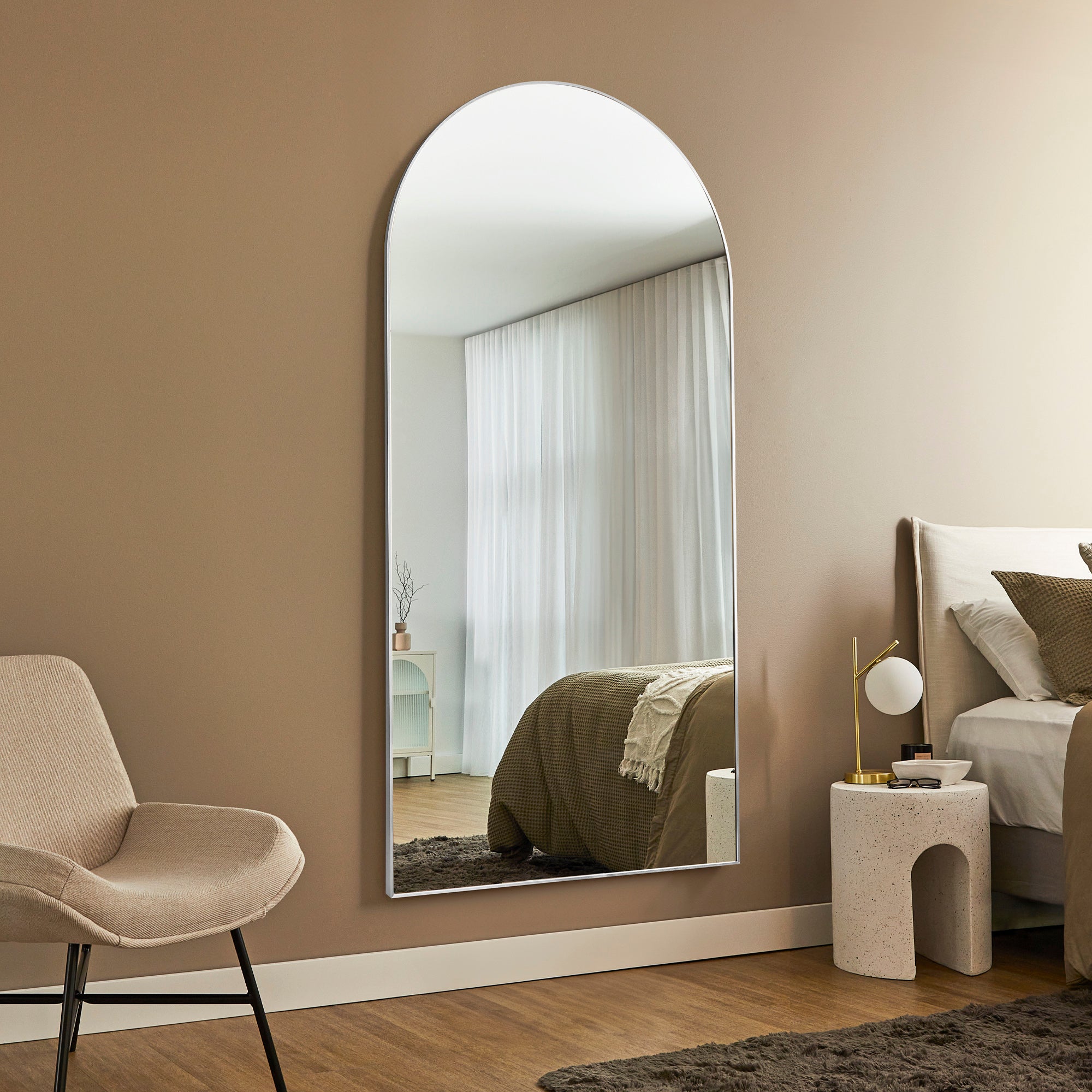 Cindy  XXL 200cm Arch Mirror White