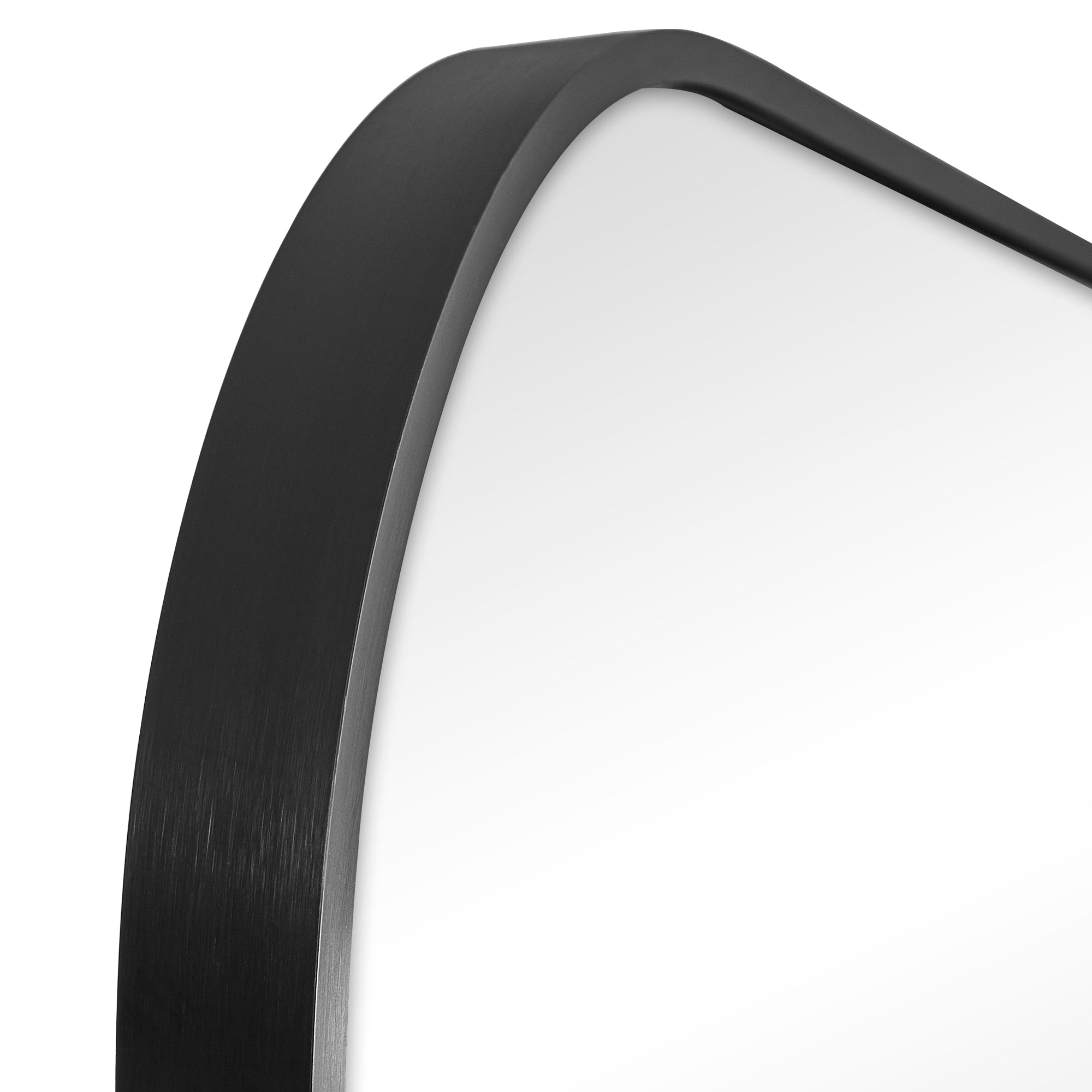 Ivy 90cm Rounded Mirror Black