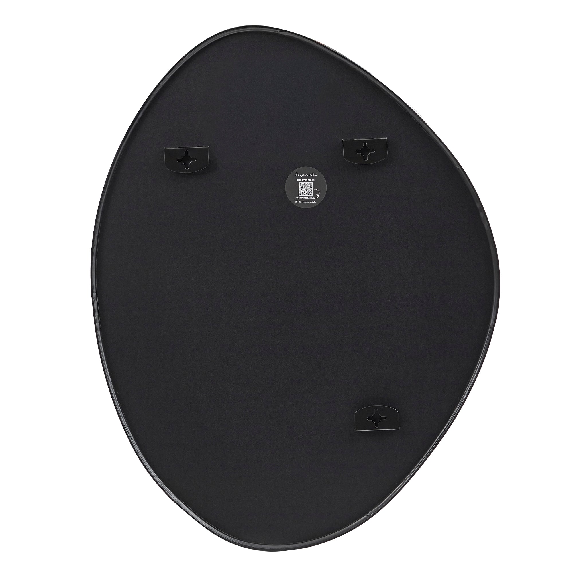 Kai 90cm Pebble Mirror Black