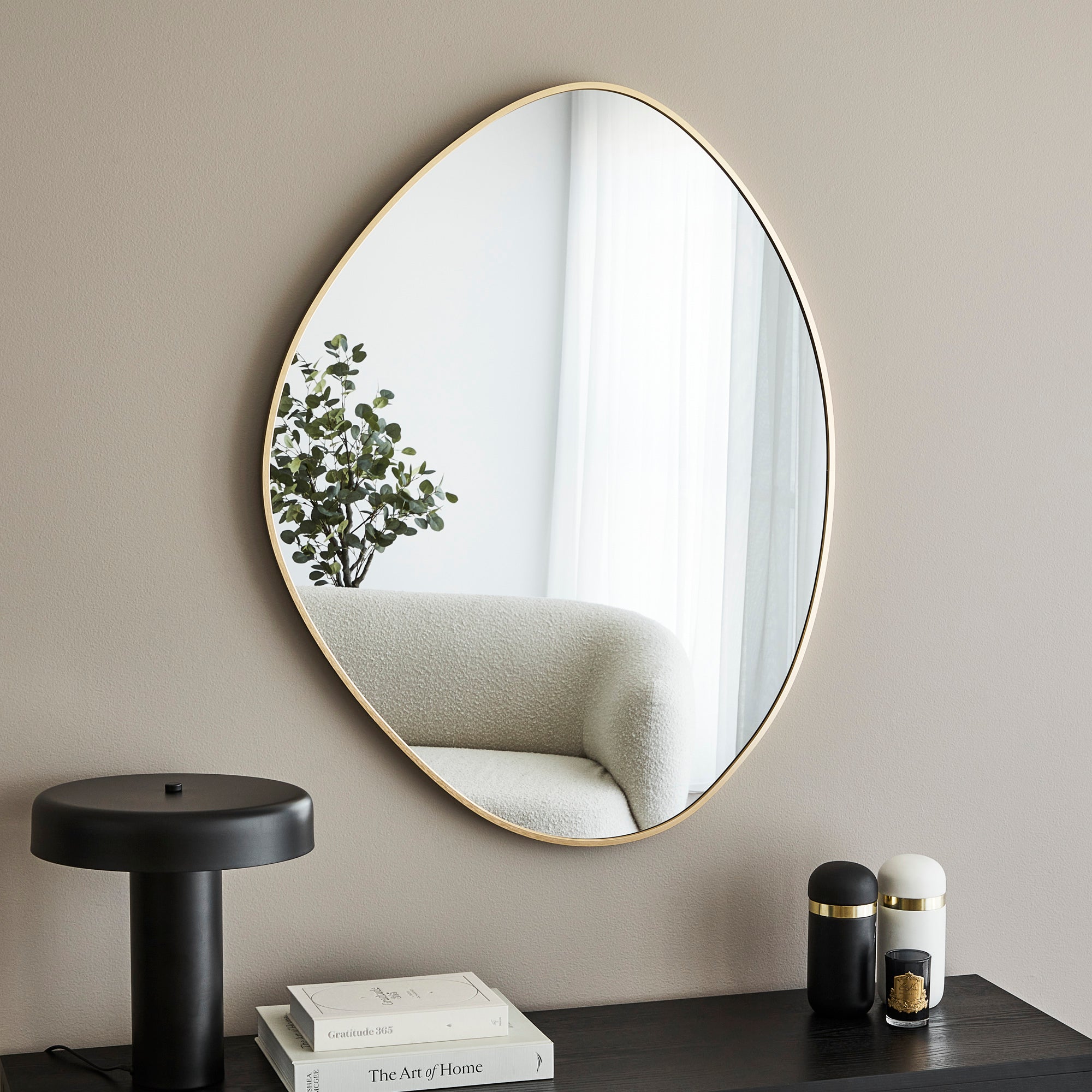 Kai 90cm Pebble Mirror Gold