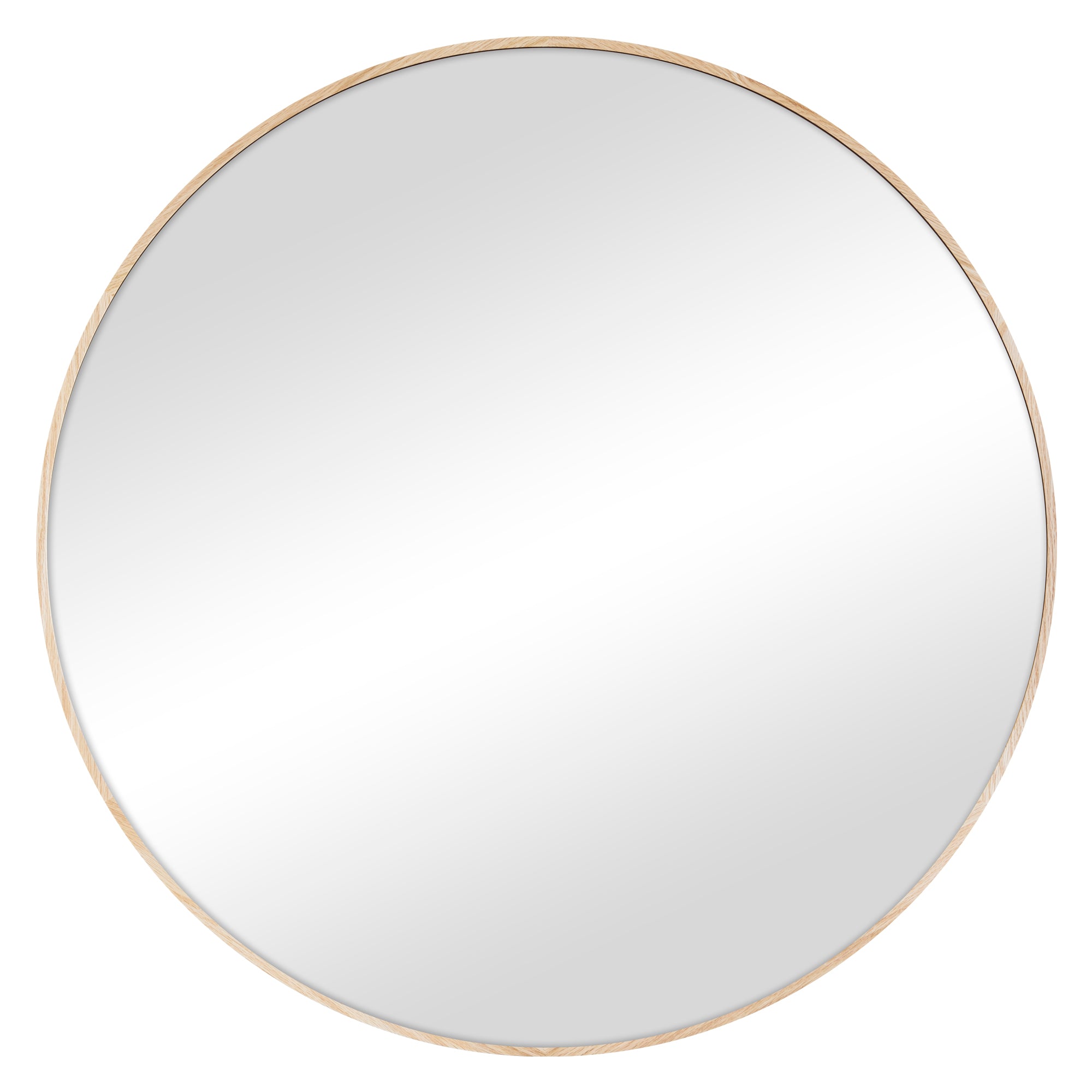 Oakleigh 80cm Round Solid Oak Mirror Natural