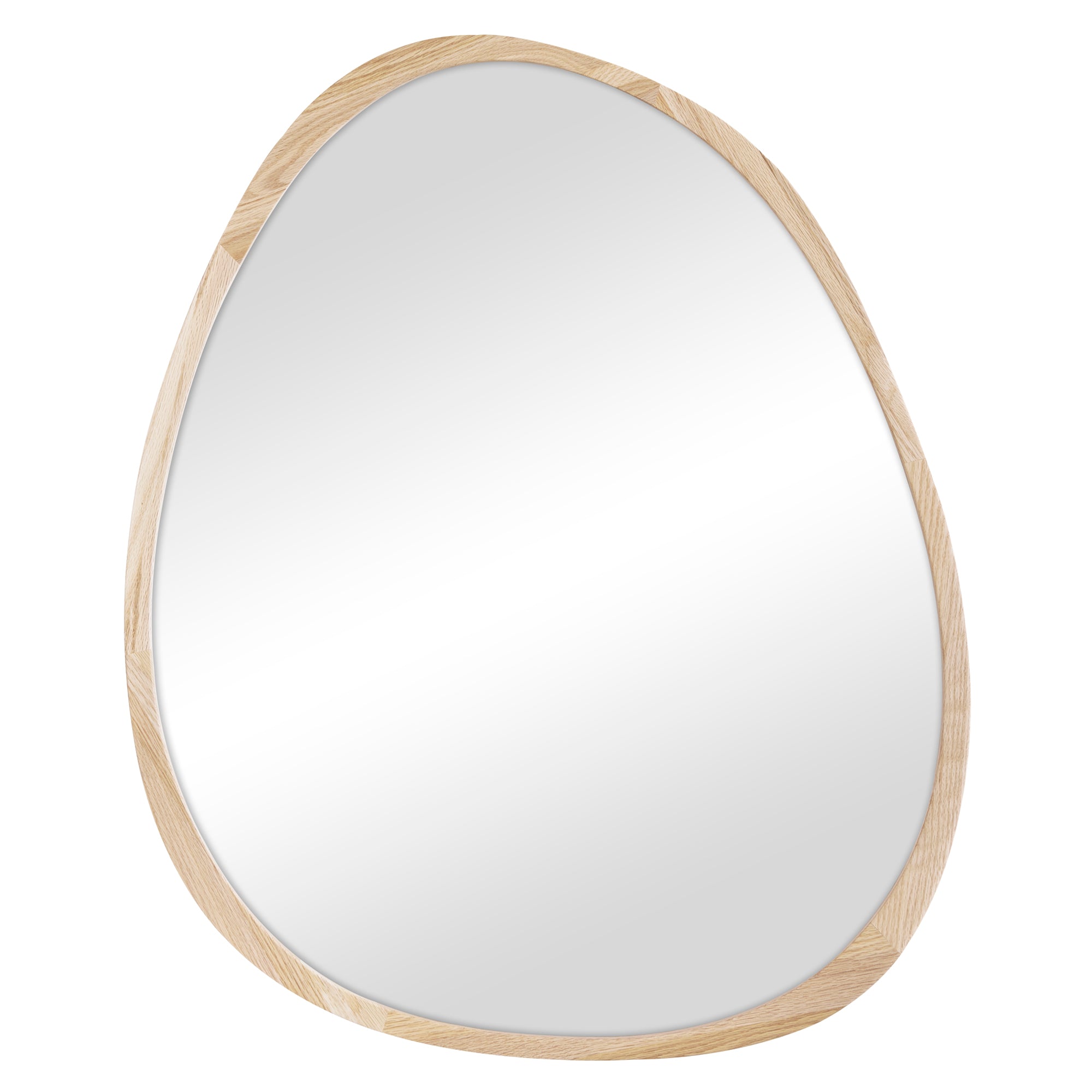 Oakleigh 72cm Organic Pebble Solid Oak Mirror Natural