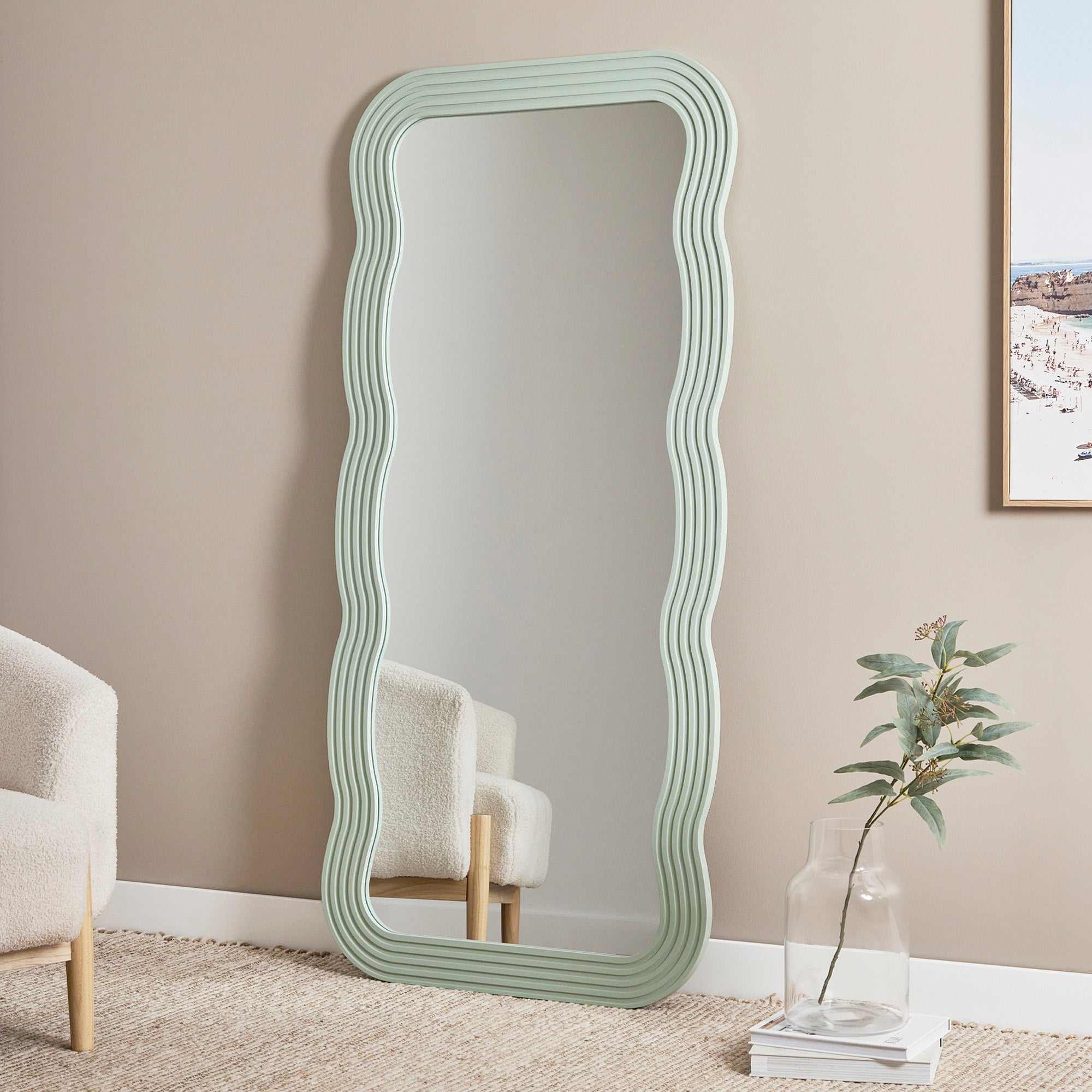 Jesse 170cm Squiggle Mirror Green