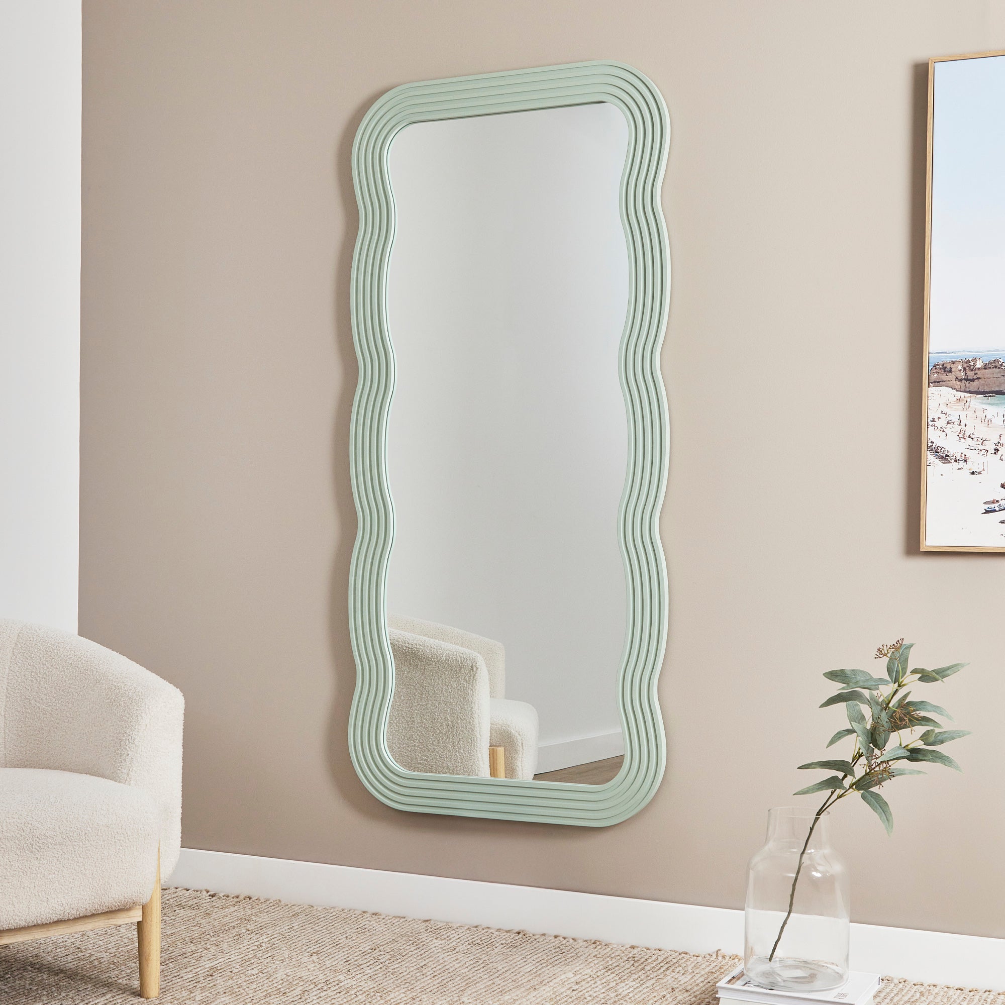 Jesse 170cm Squiggle Mirror Green