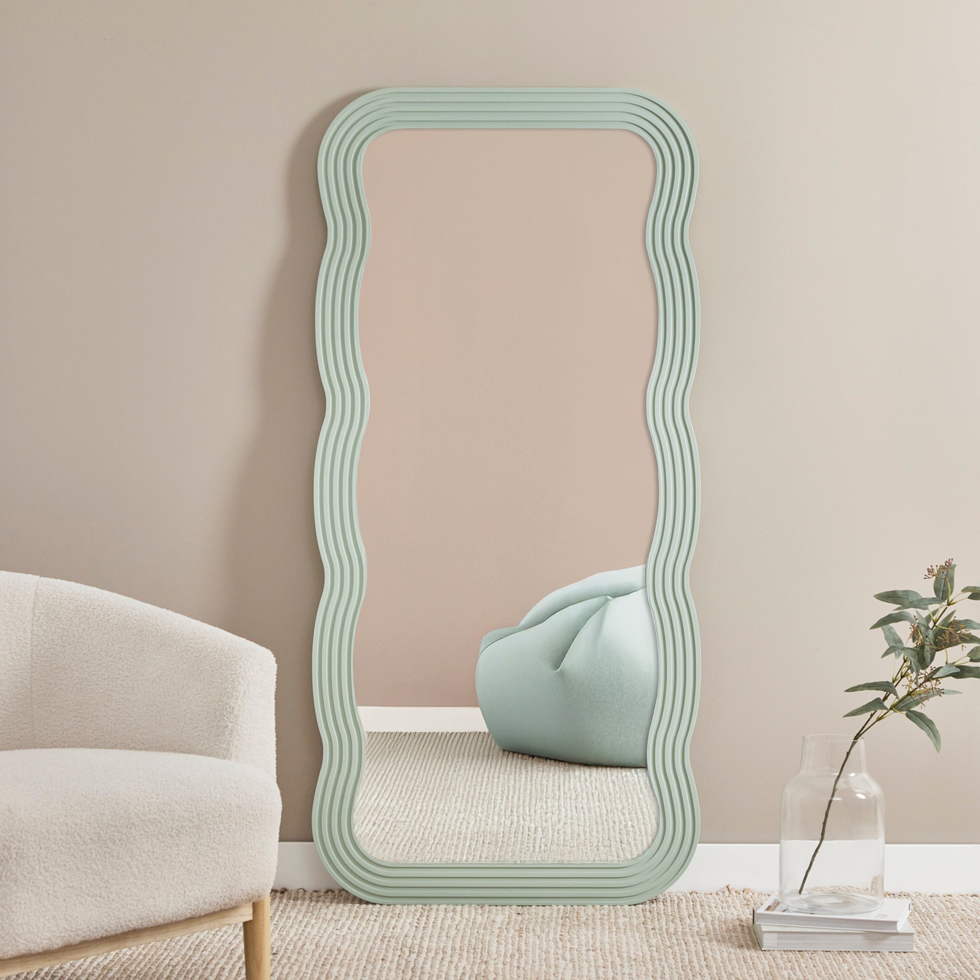 Jesse 170cm Squiggle Mirror Green