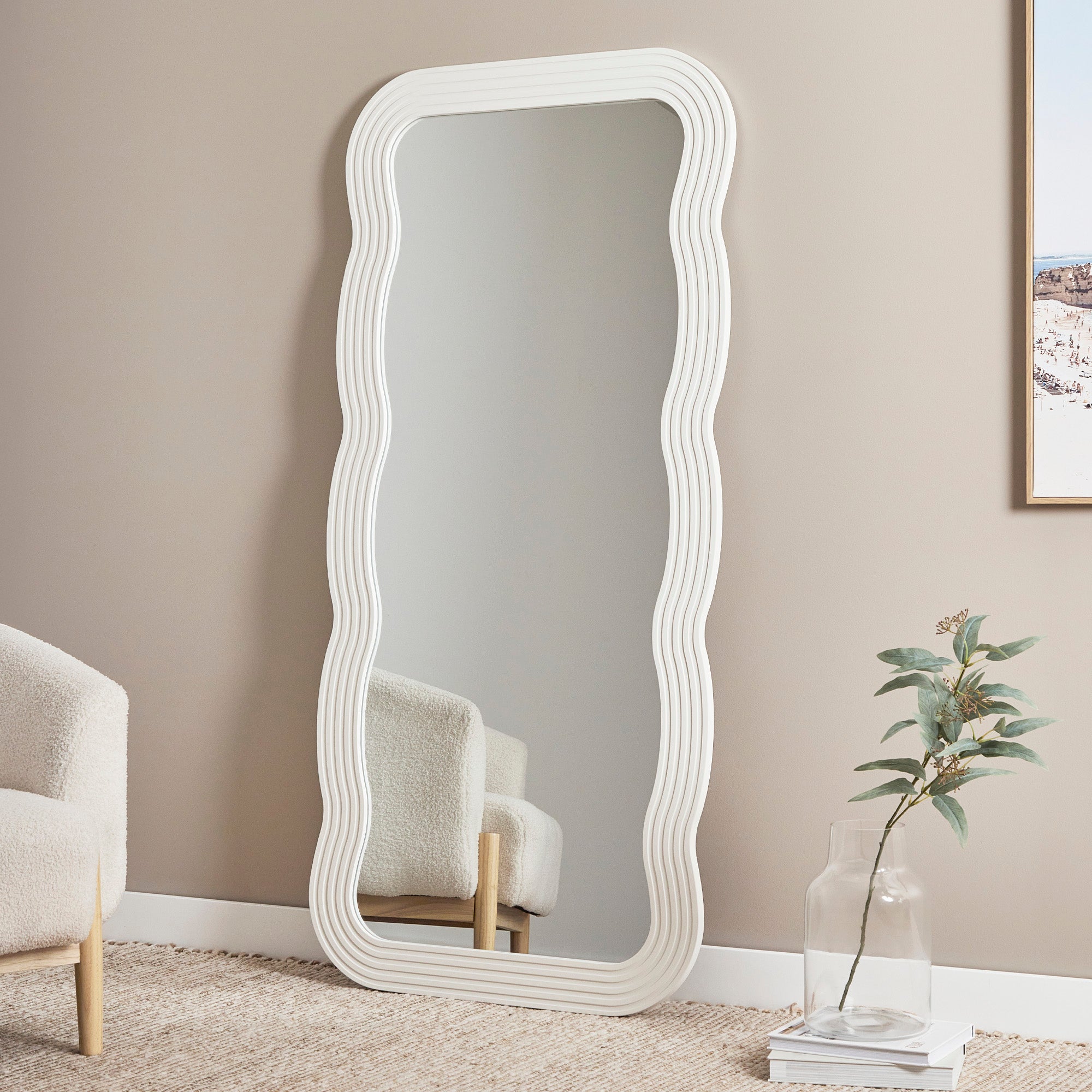 Jesse 170cm Squiggle Mirror White