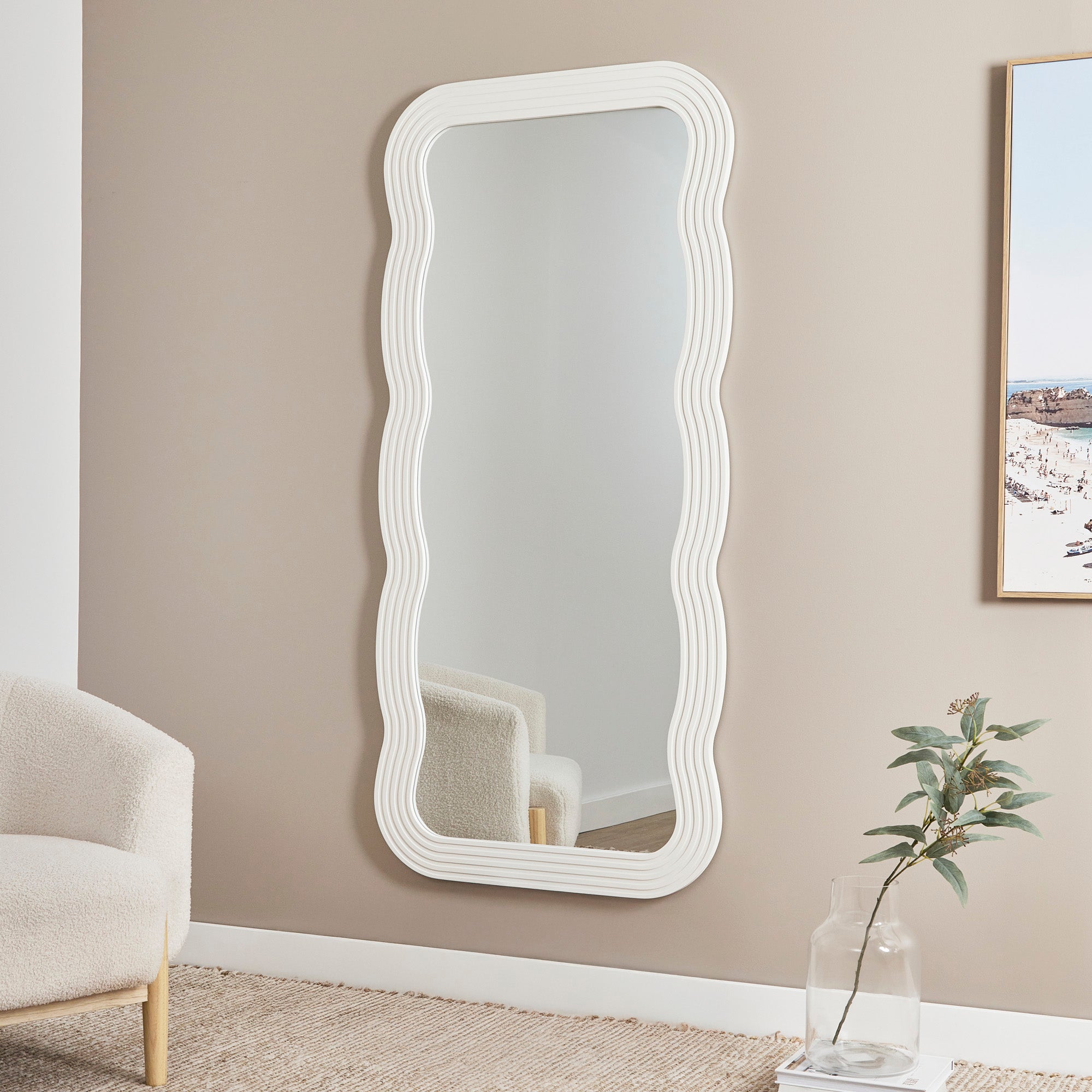 Jesse 170cm Squiggle Mirror White