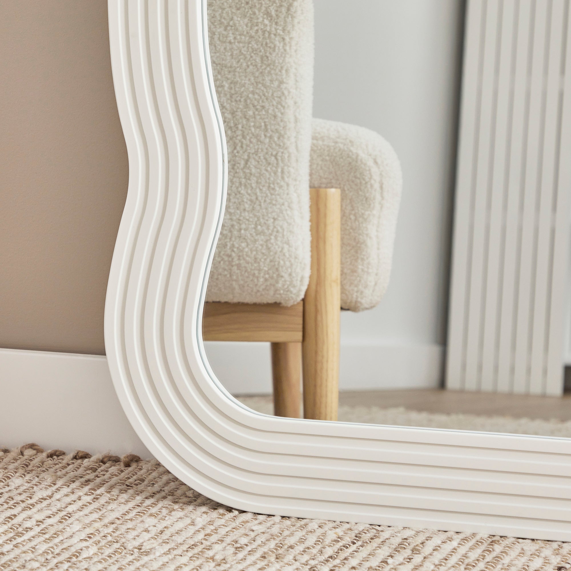 Jesse 170cm Squiggle Mirror White