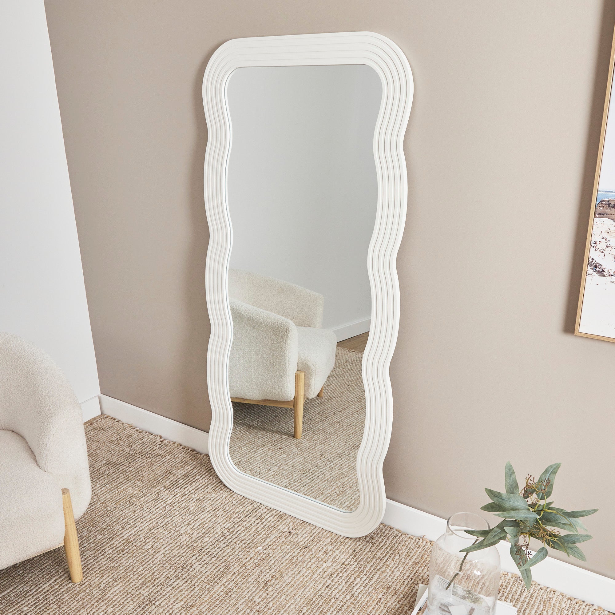 Jesse 170cm Squiggle Mirror White