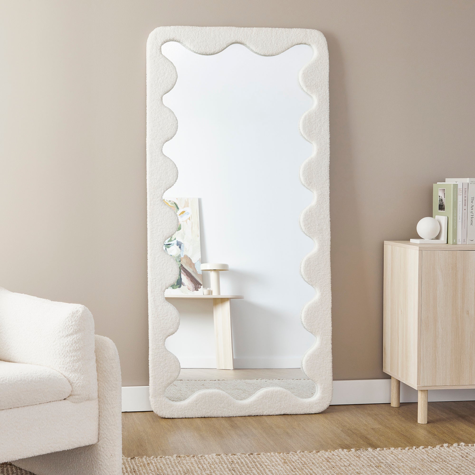 Jacky 170cm Squiggle Mirror White