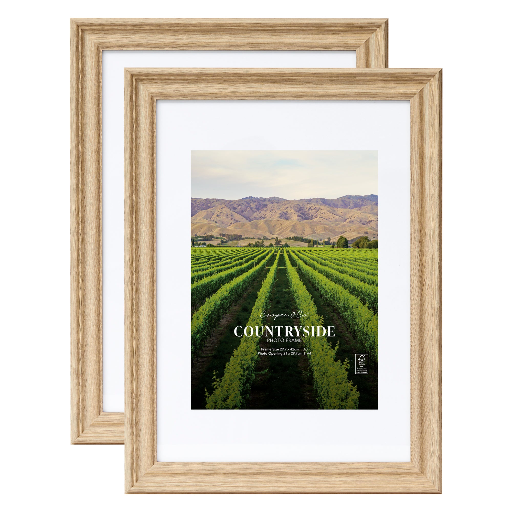 Set of 2 A3 Mat to A4 Countryside Photo Frame