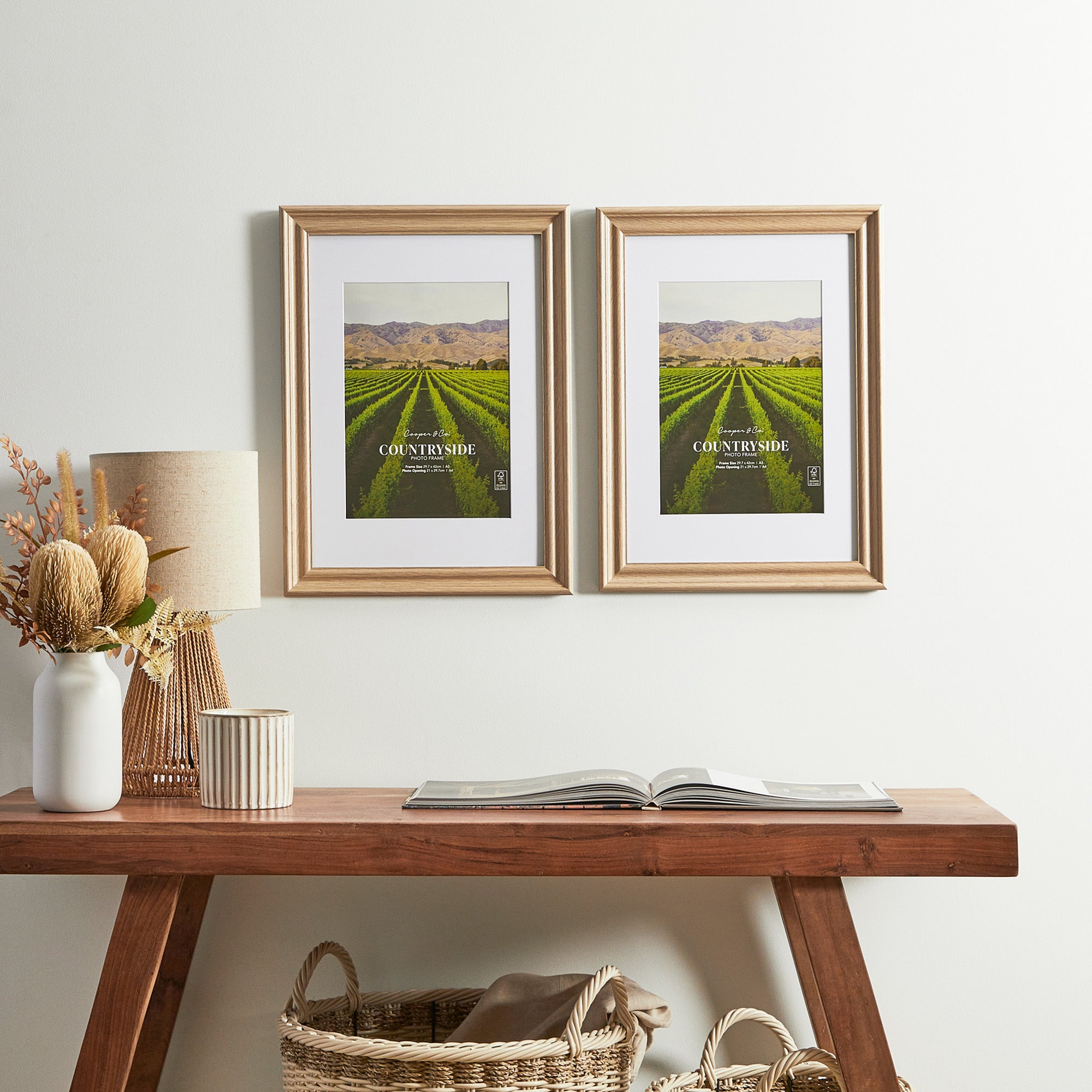 Set of 2 A3 Mat to A4 Countryside Photo Frame