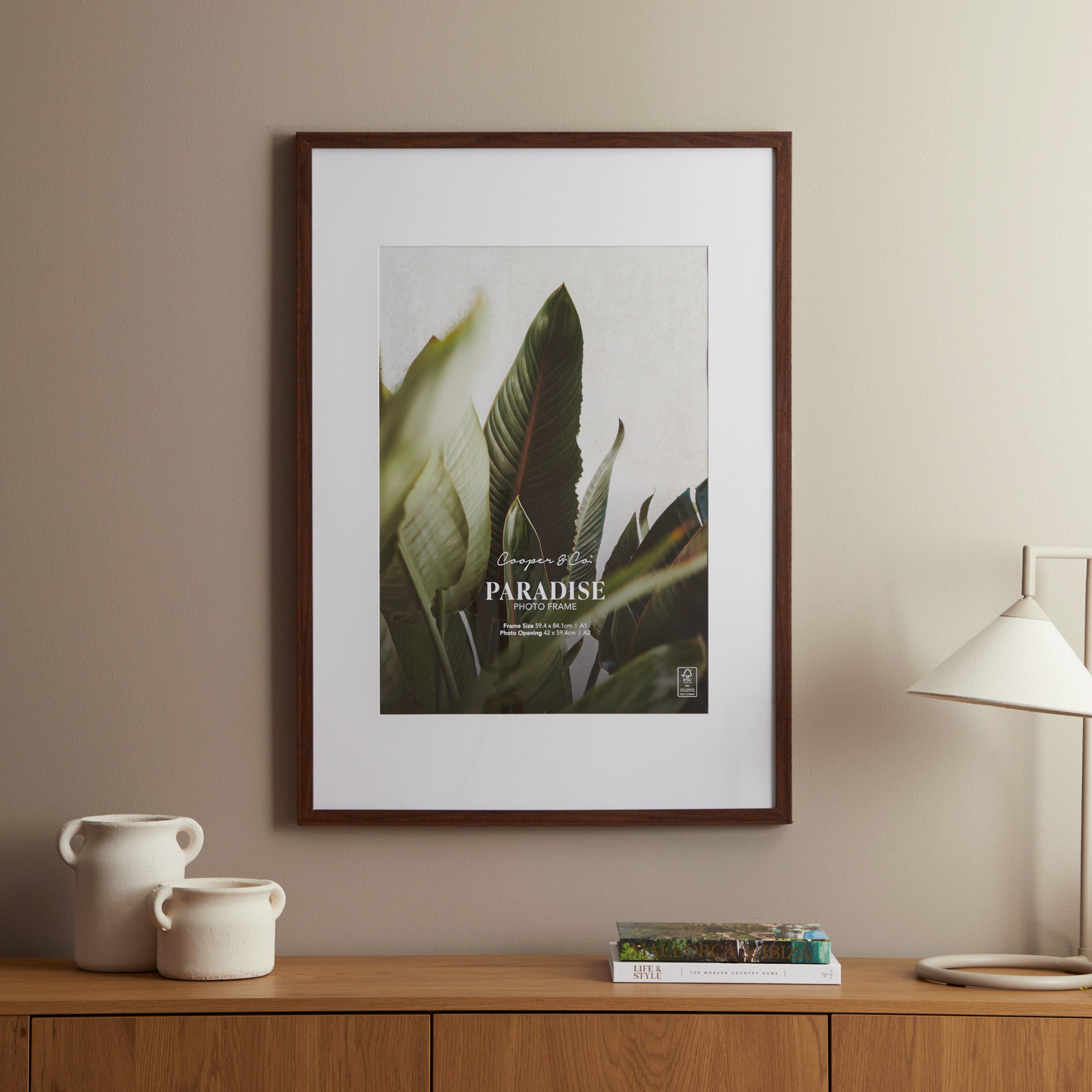 A1 Mat to A2 Premium Paradise Wooden Photo Frame
