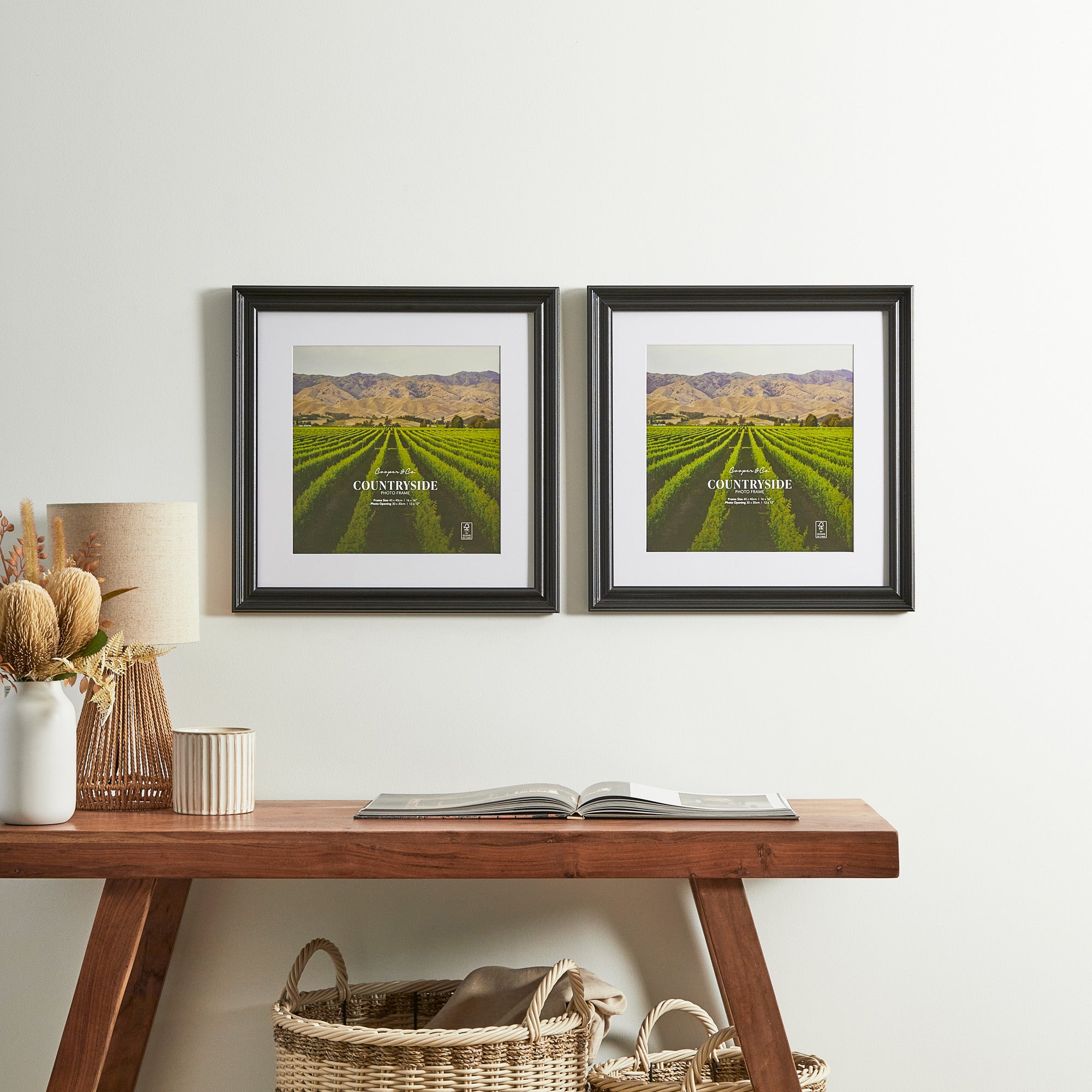 Set of 2 40x40cm Mat to 30x30cm Countryside Photo Frame