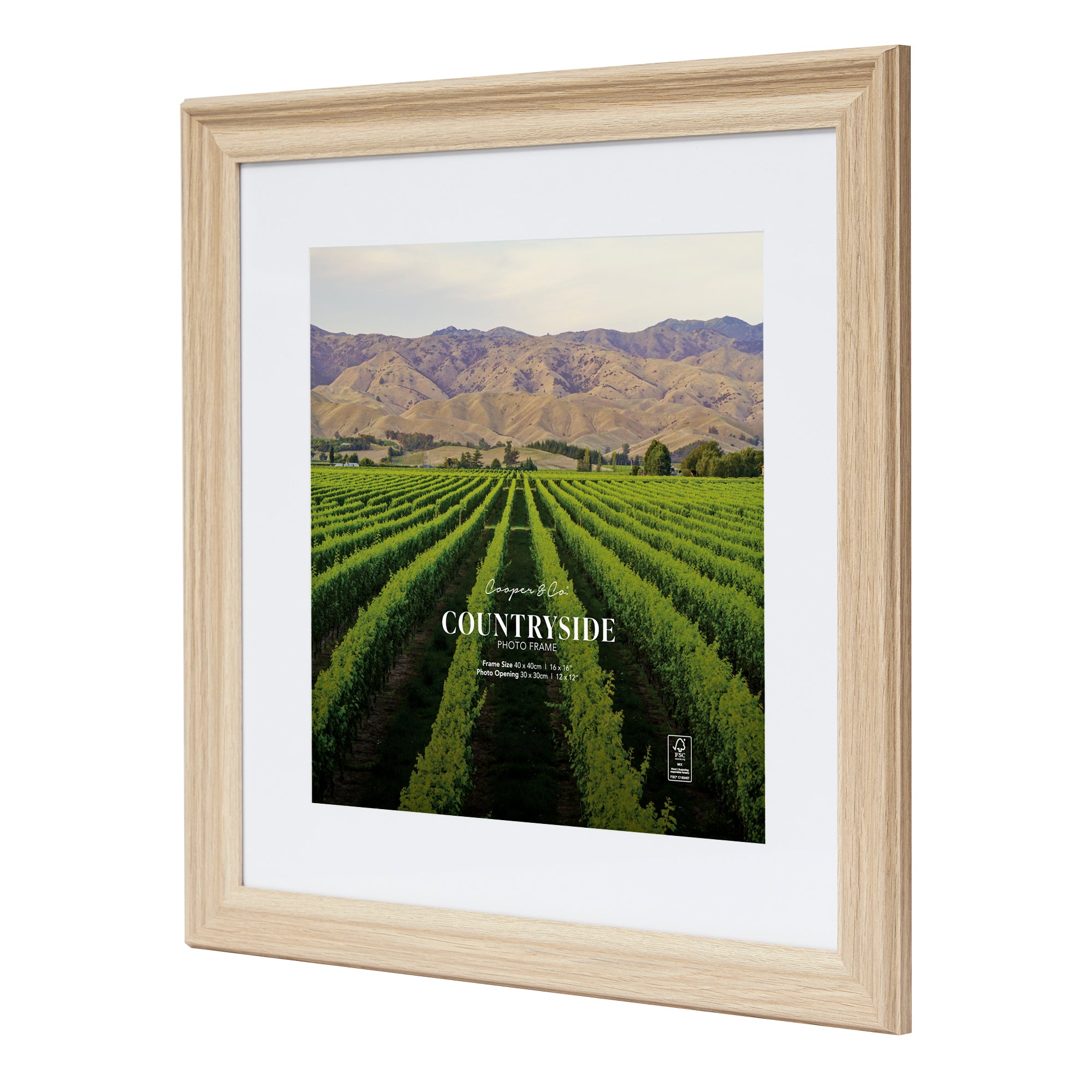 Set of 2 40x40cm Mat to 30x30cm Countryside Photo Frame