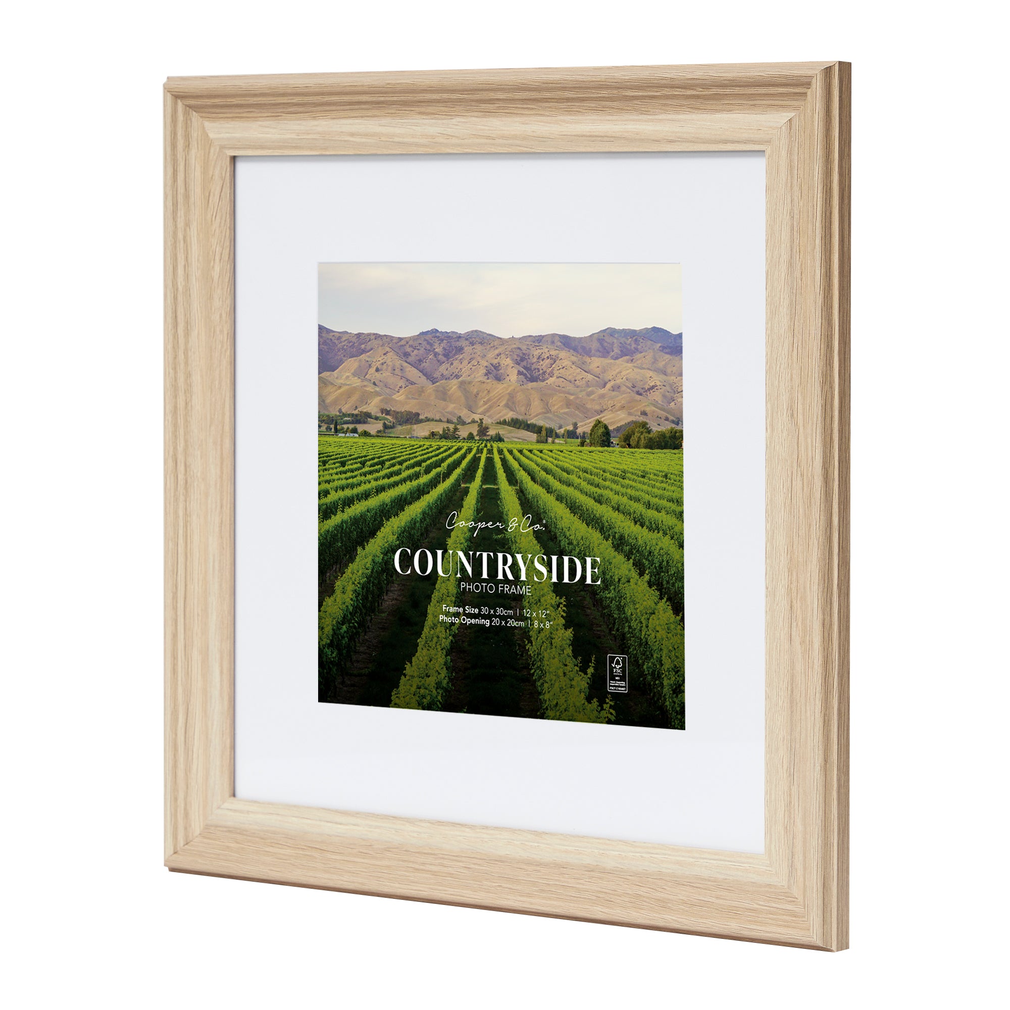 Set of 2 30x30cm Mat to 20x20cm Countryside Photo Frame