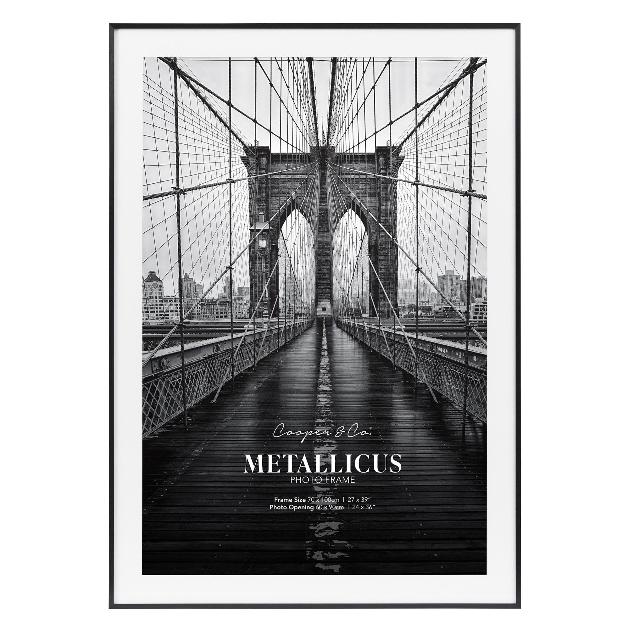 70x100cm Mat to 60x90cm Premium Metal Photo Frame