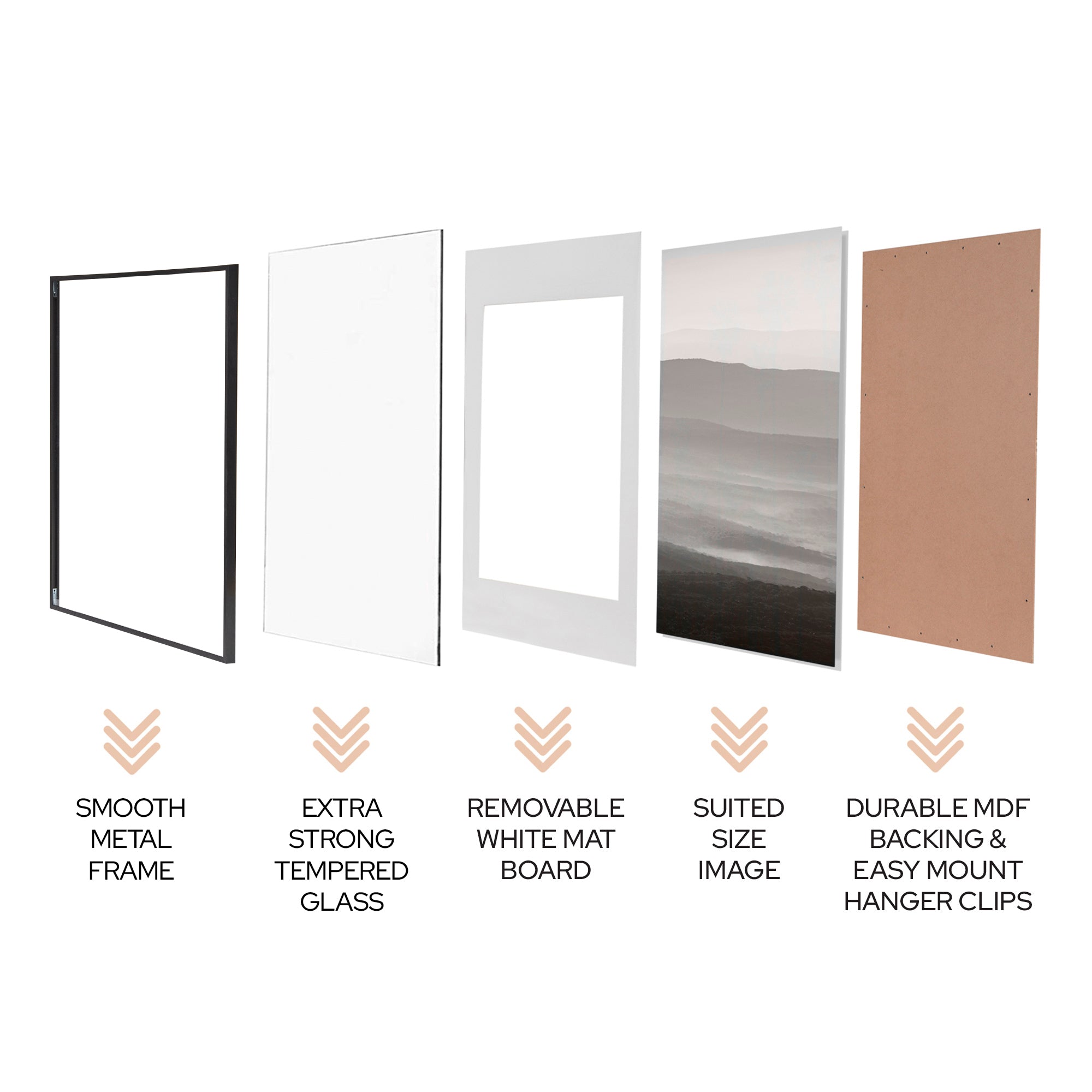 70x100cm Mat to 60x90cm Premium Metal Photo Frame