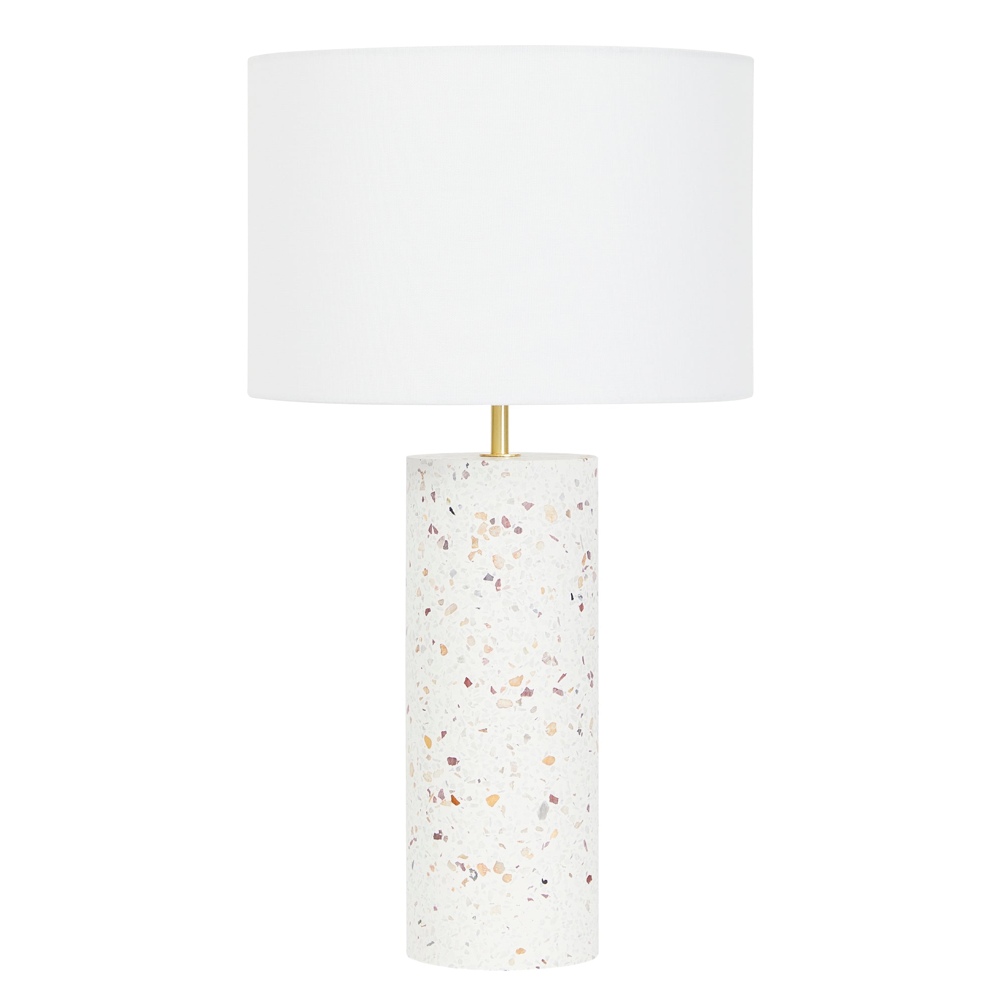 Ezra 54cm Terrazzo Table Lamp White