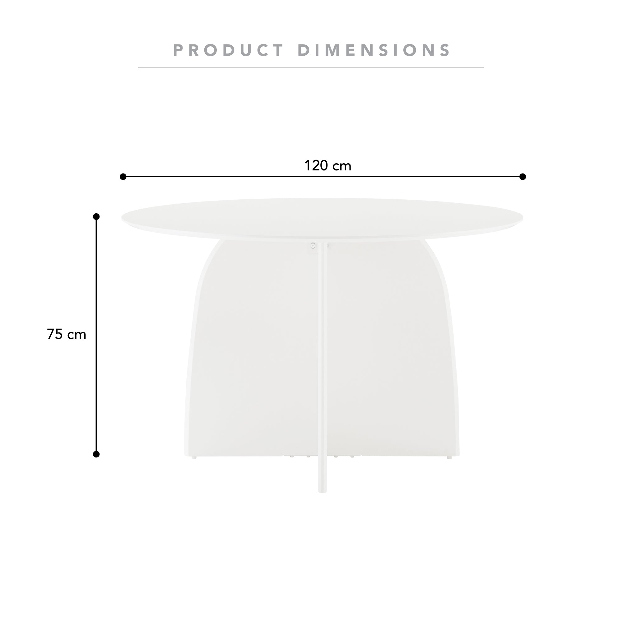Cami 120cm Dining Table White
