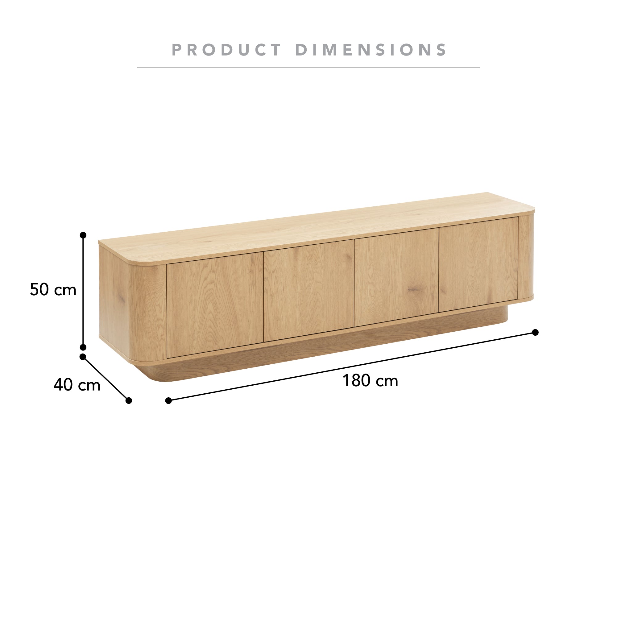 Nina Entertainment Unit Oak (180cm)