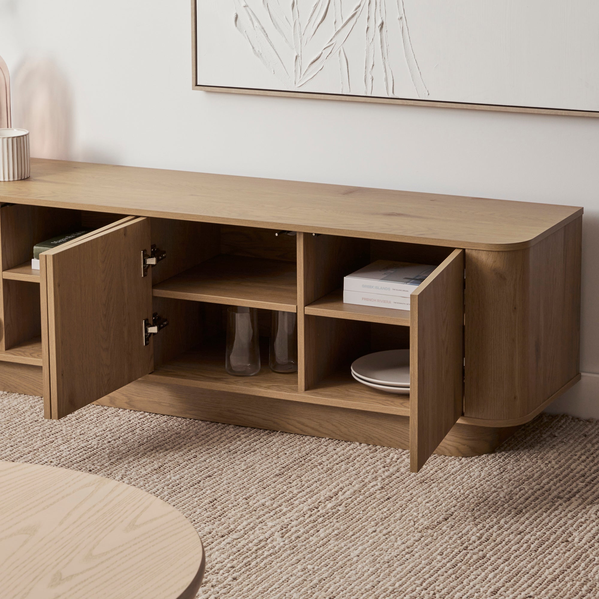 Nina Entertainment Unit Oak (180cm)