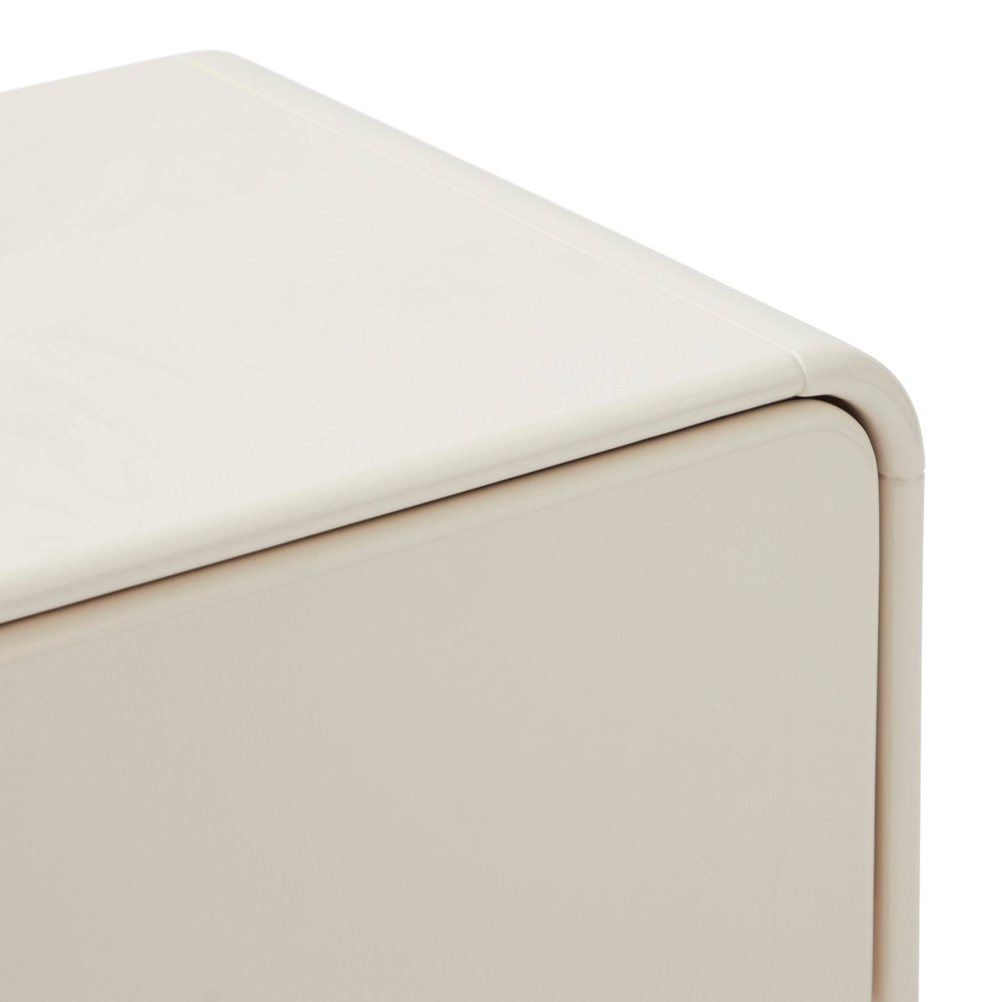 Charlie 45cm Gloss Bedside Table Cream