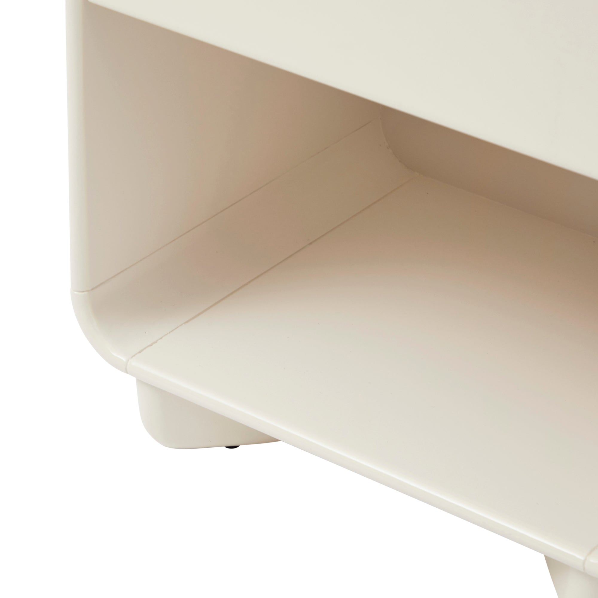 Charlie 45cm Gloss Bedside Table Cream