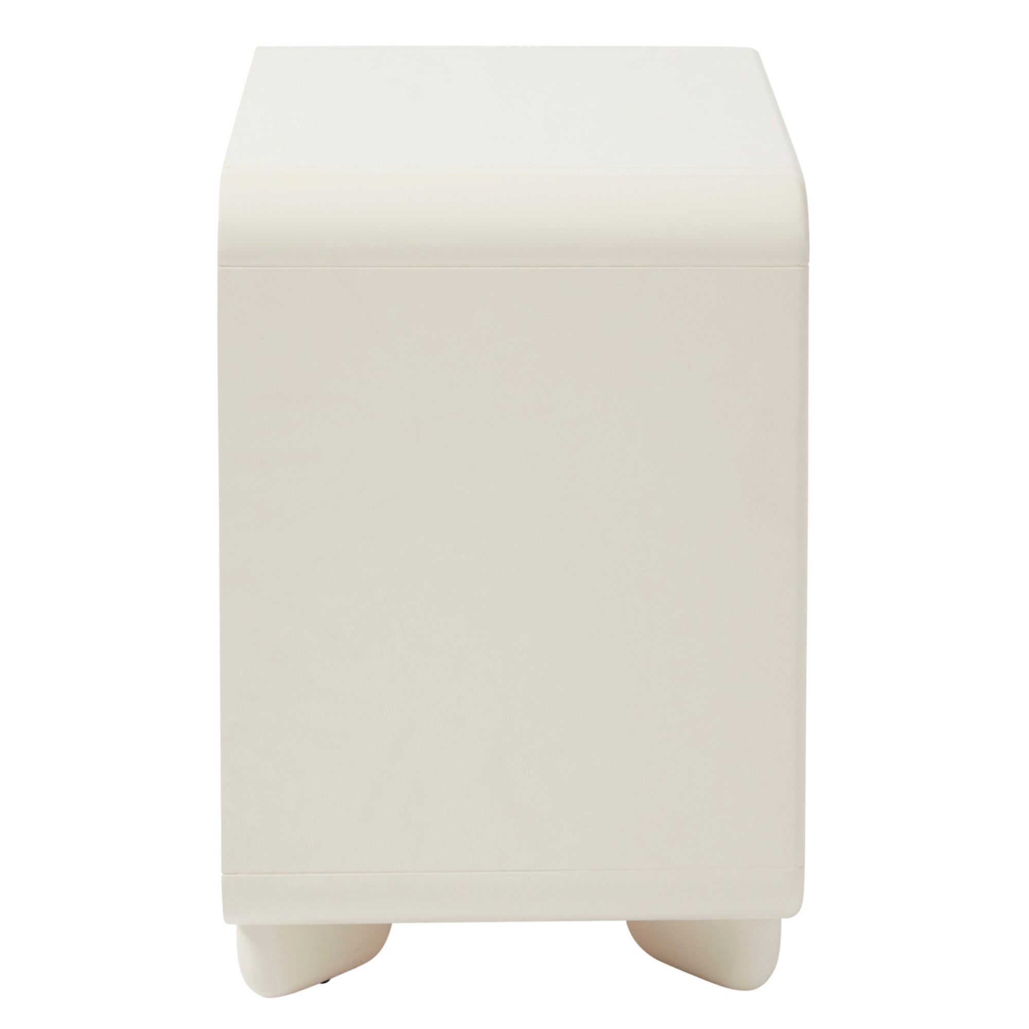 Charlie 45cm Gloss Bedside Table Cream