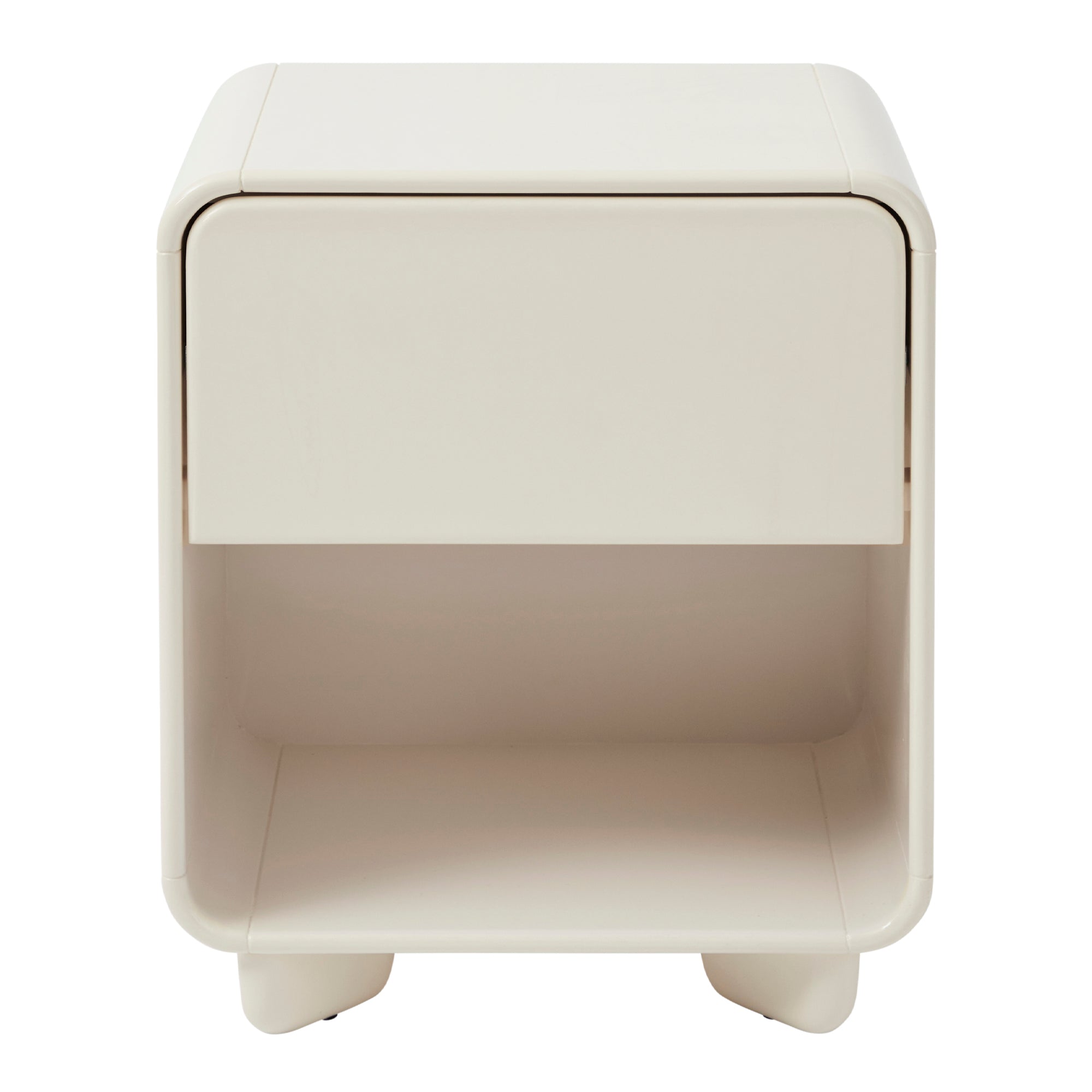 Charlie 45cm Gloss Bedside Table Cream
