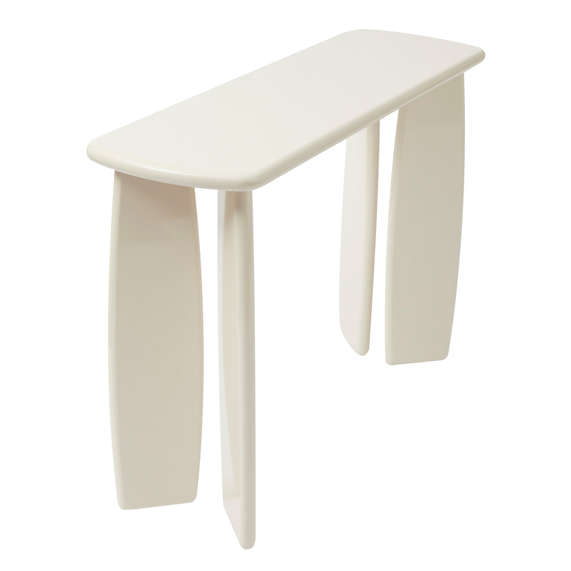 Charlie 110cm Gloss Console Table Cream
