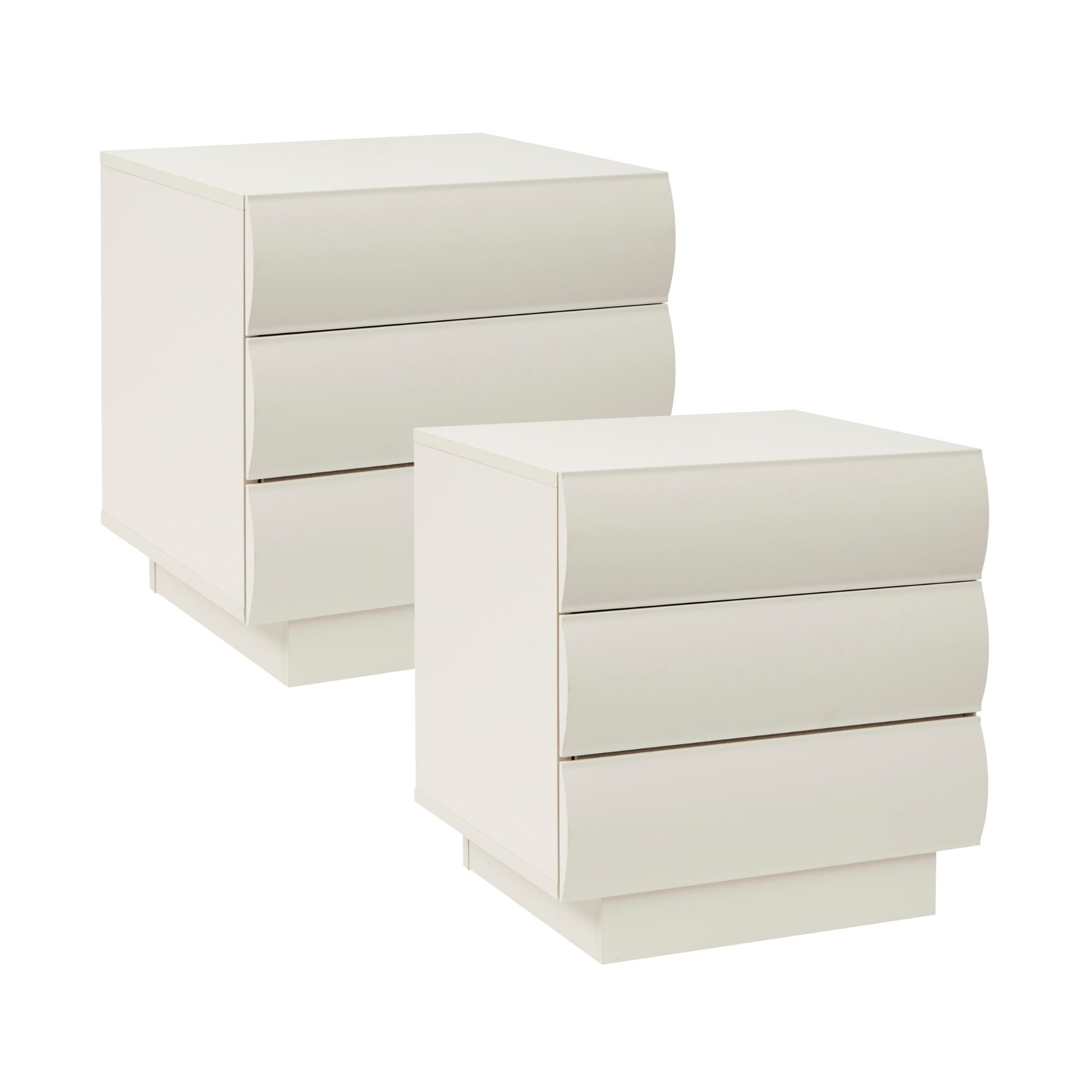 Elsene 48cm Bedside Table Grey (Set of 2)