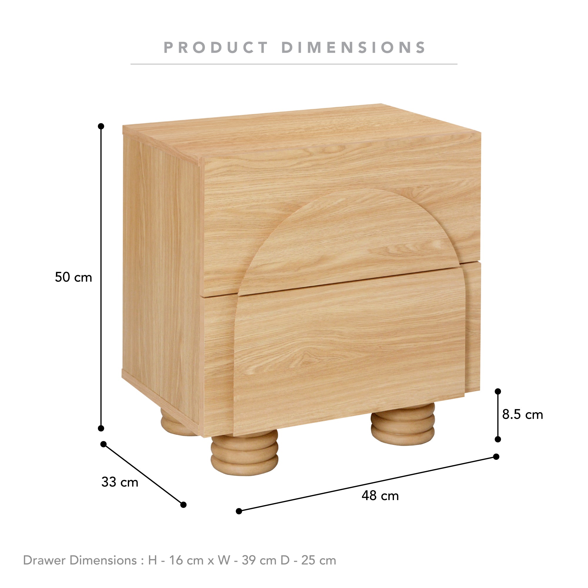 Kaari Bedside Table Natural (Set of 2)