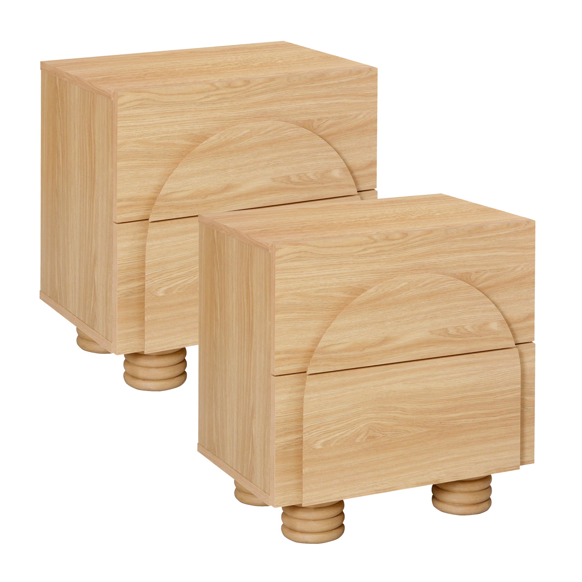 Kaari 33cm Bedside Table Natural (Set of 2)