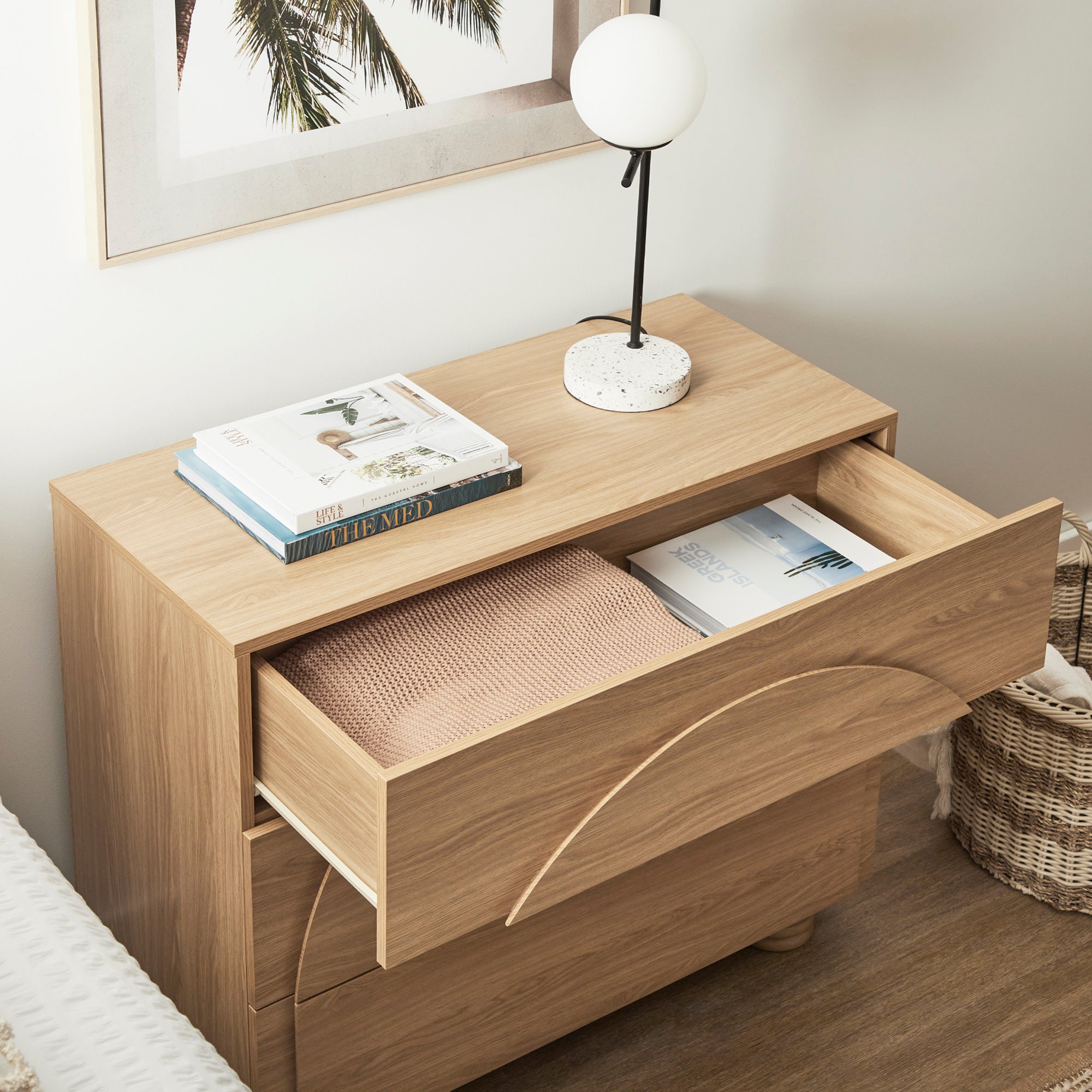 Kaari 88cm Chest of 3 Drawers Natural