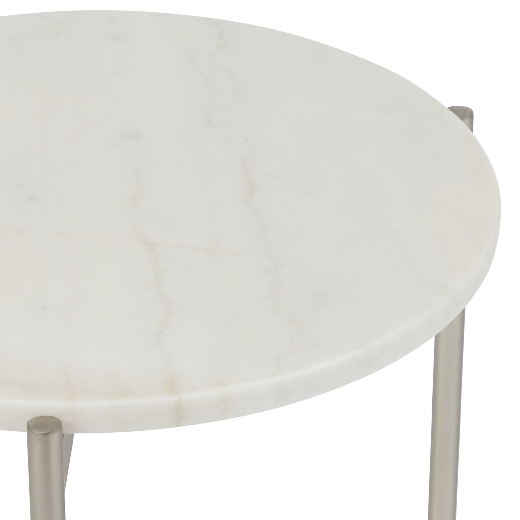 Beau Marble Side Table White