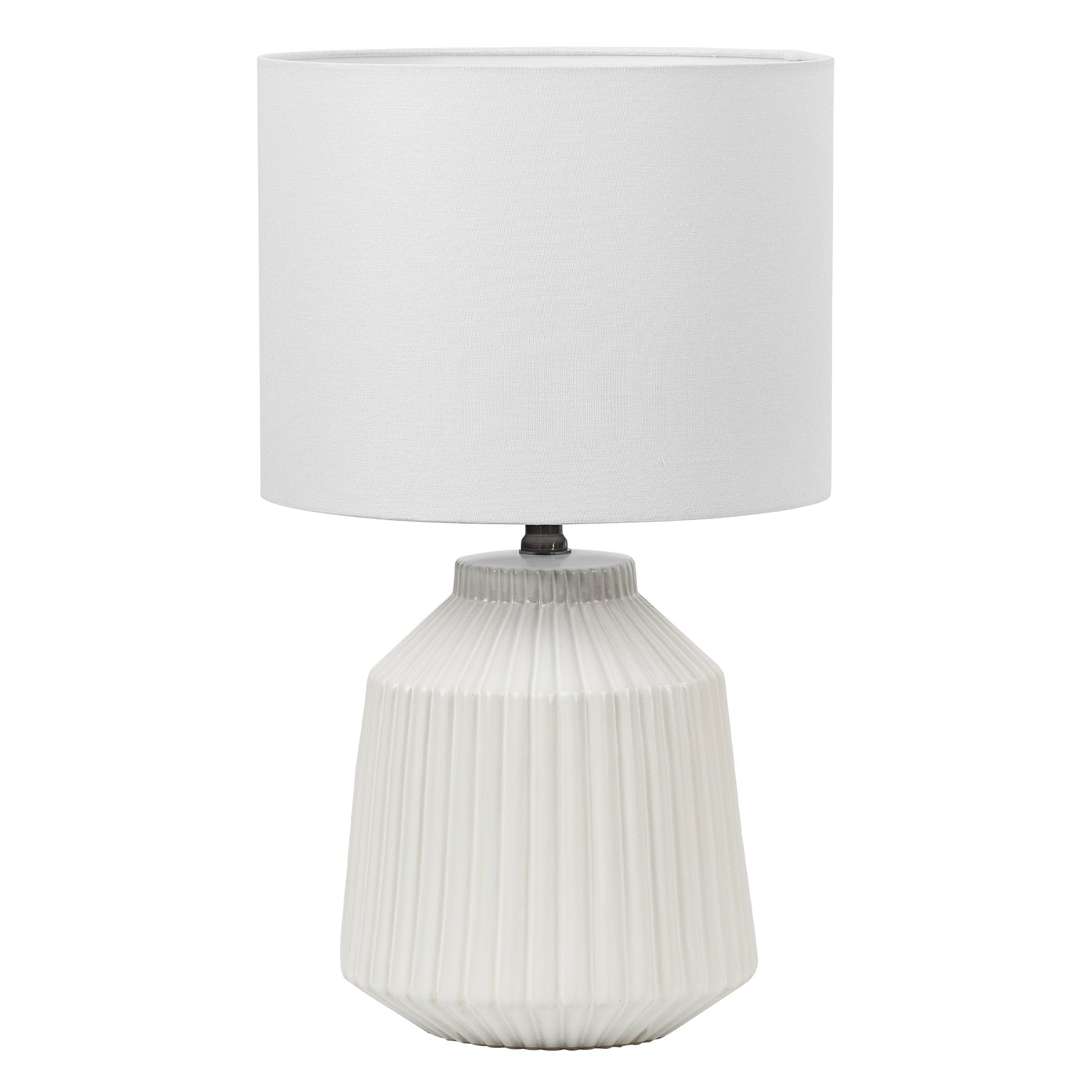 Pleat 57Cm Modern Ceramic Table Lamp White Lighting