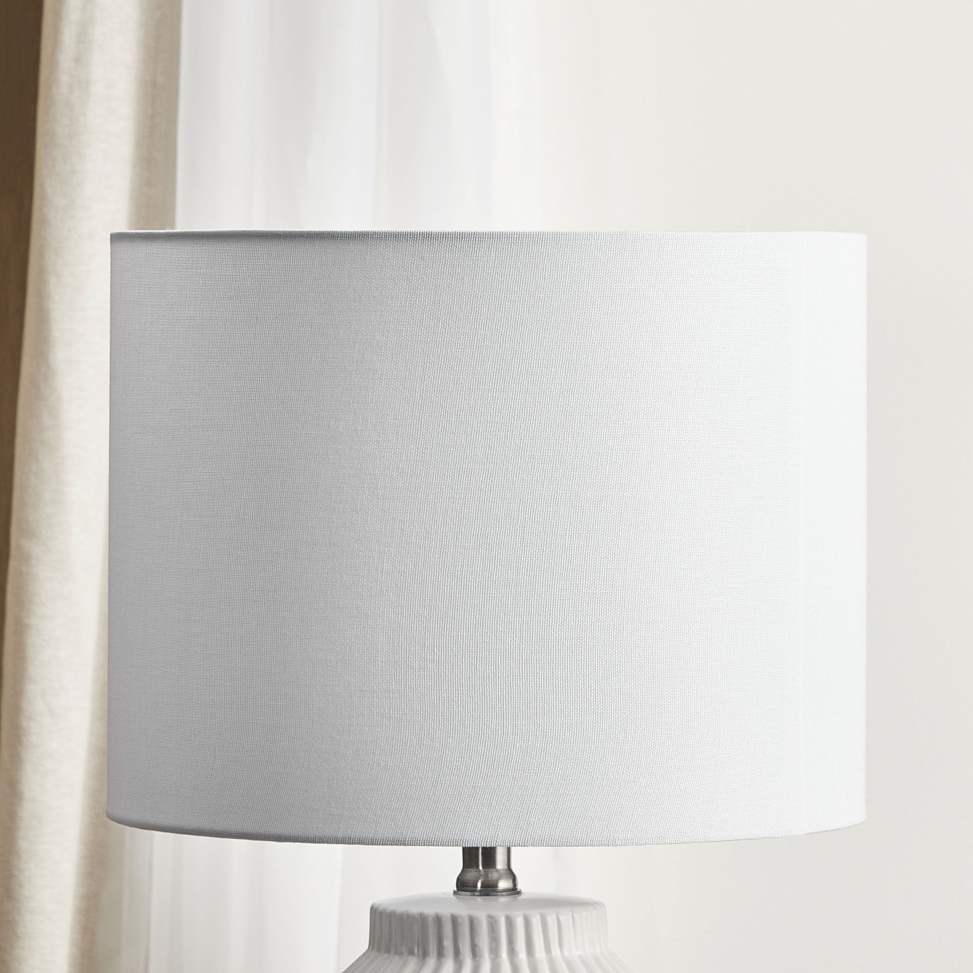 Pleat 57Cm Modern Ceramic Table Lamp White Lighting