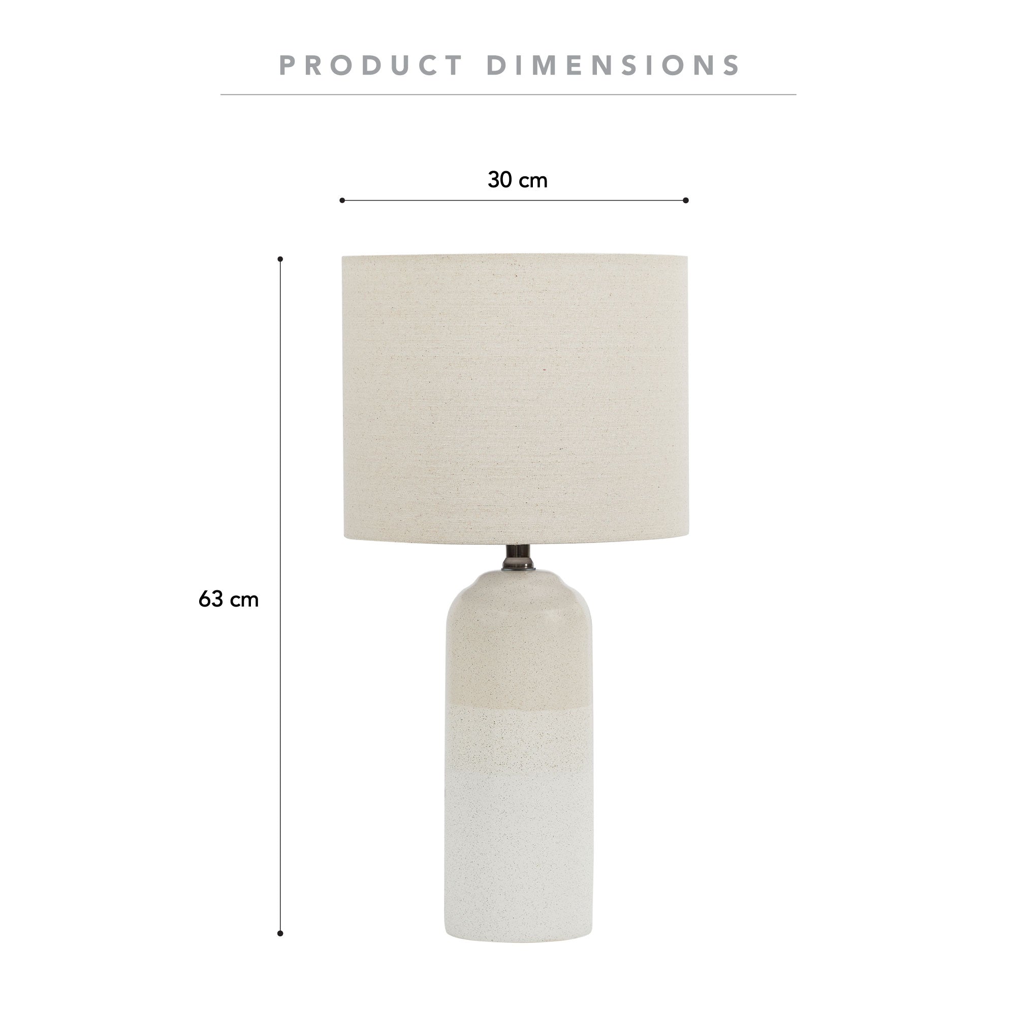 Clayton 61Cm Modern Ceramic Table Lamp Cream Lighting