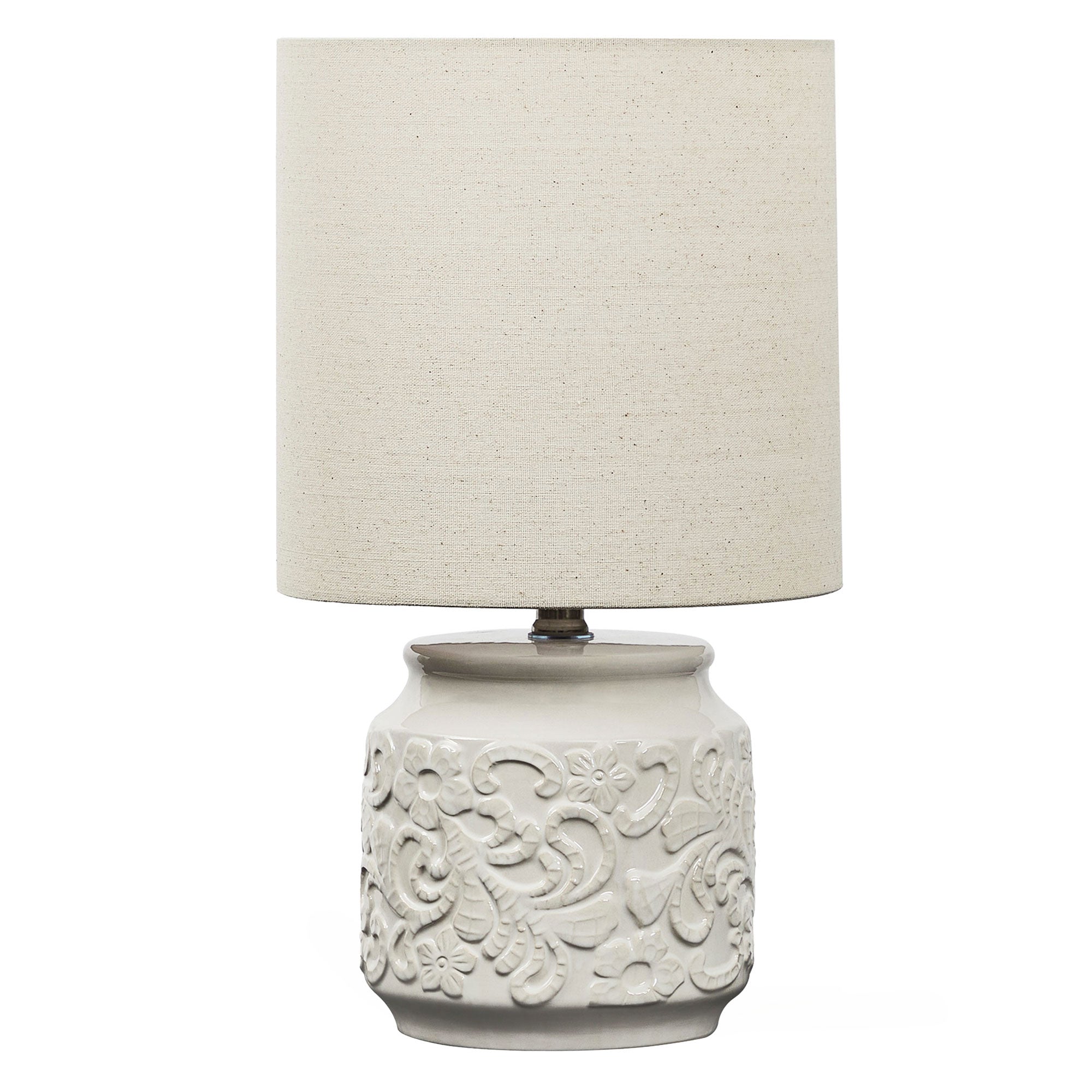 Florence 46Cm Modern Ceramic Table Lamp White Lighting