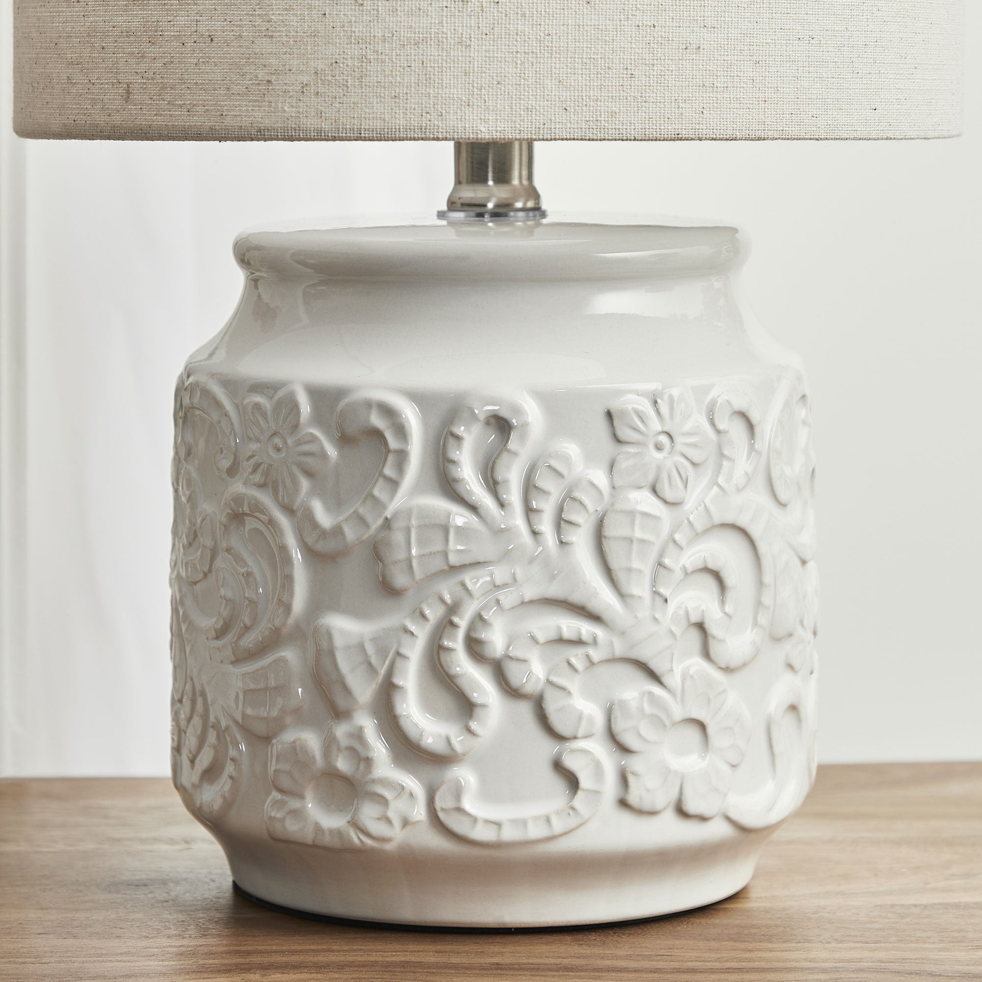 Florence 46Cm Modern Ceramic Table Lamp White Lighting