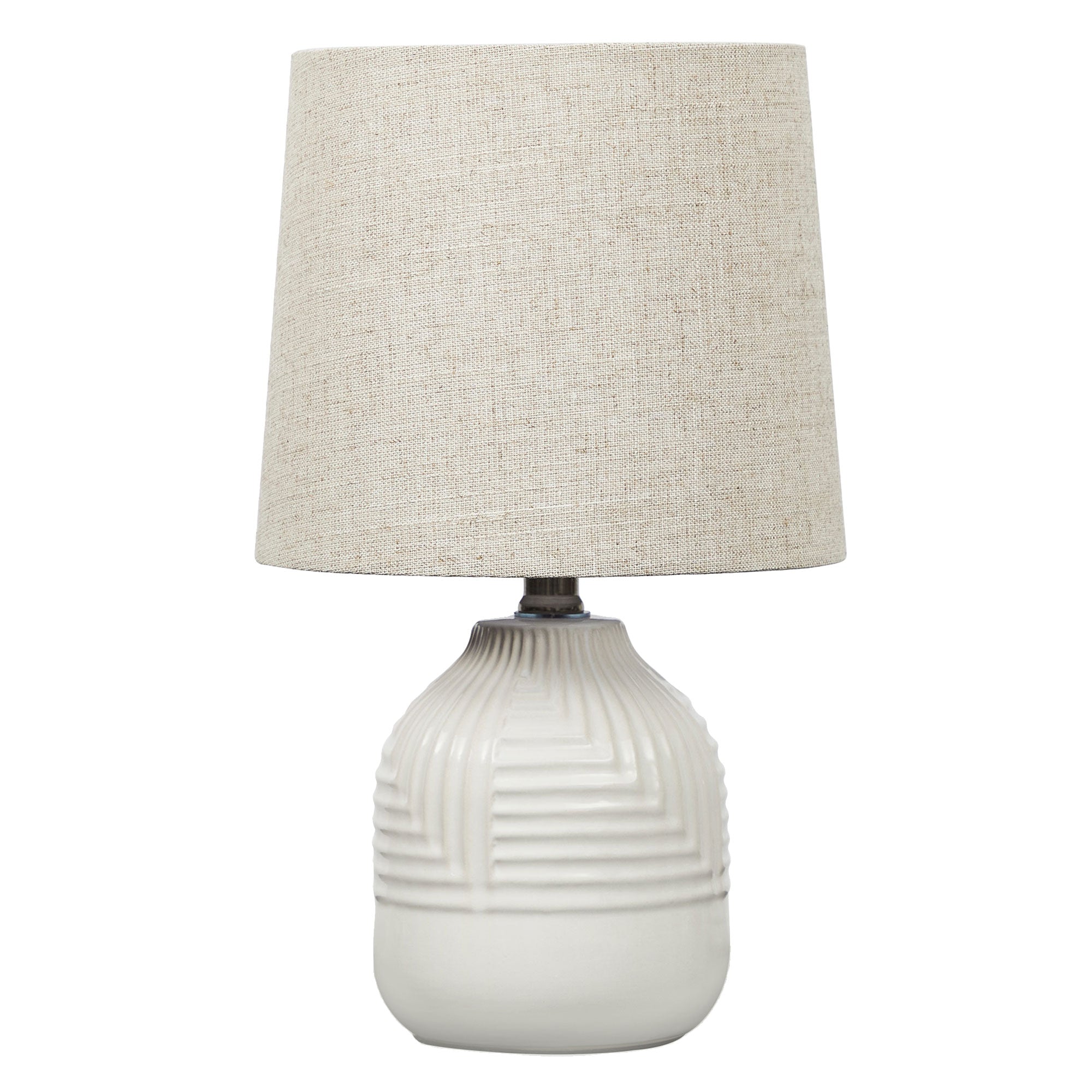 Maze 39Cm Modern Ceramic Table Lamp White Lighting