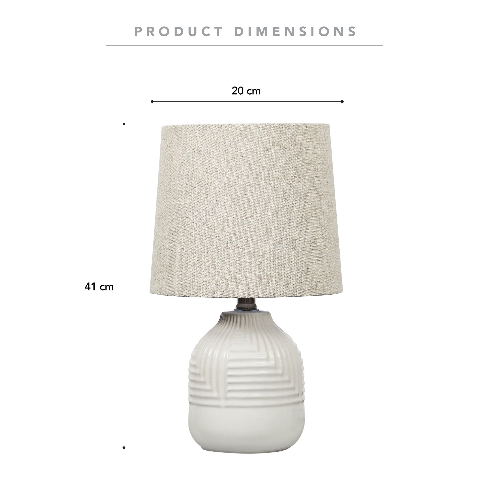 Maze 39Cm Modern Ceramic Table Lamp White Lighting