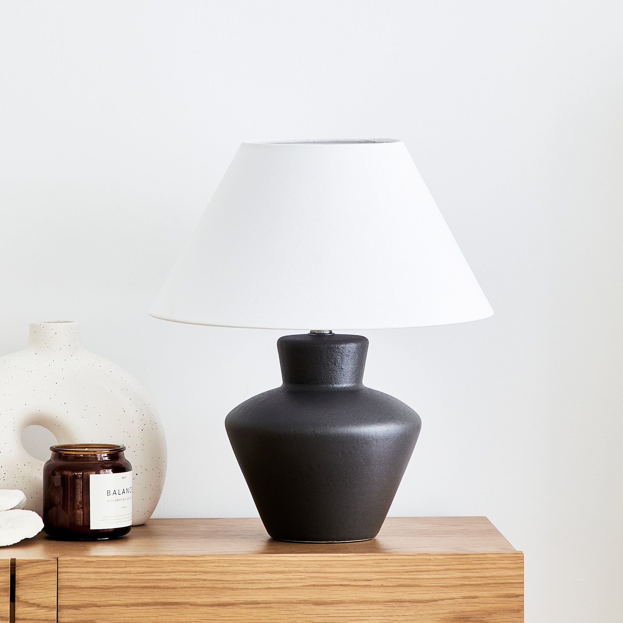 Felix 45Cm Sculpture Table Lamp Black Lighting