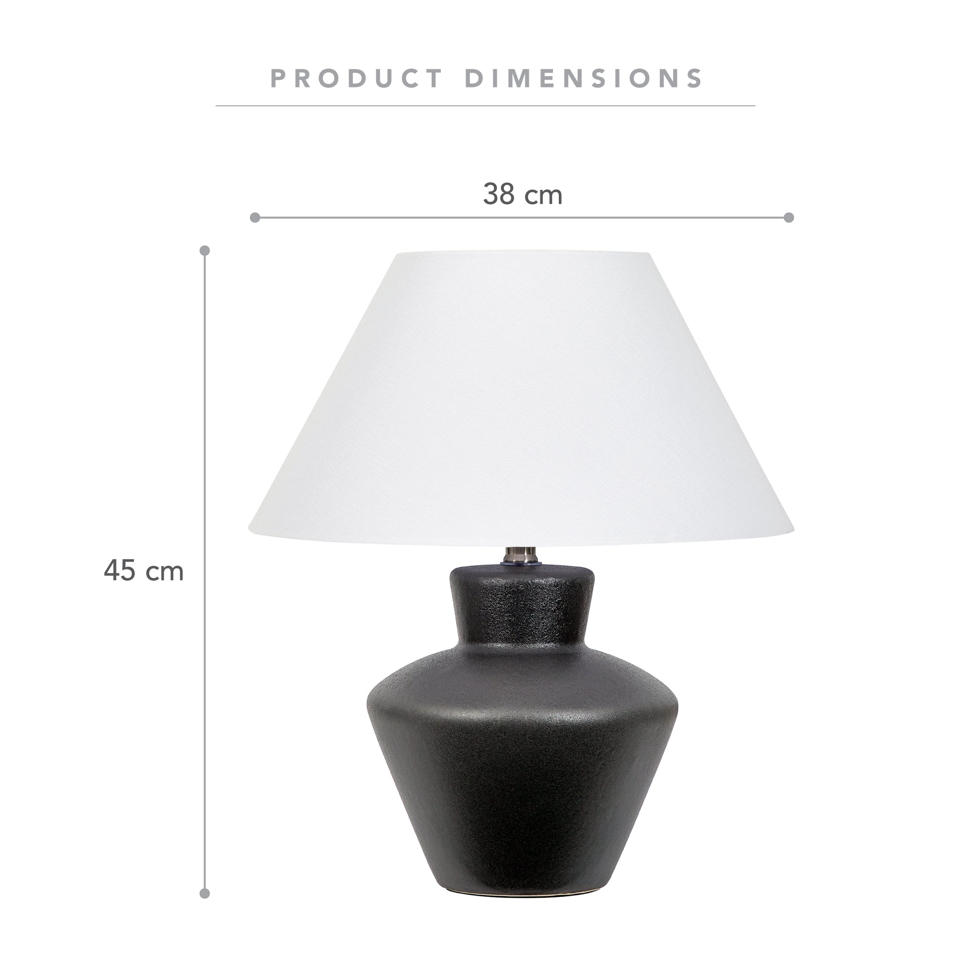 Felix 45Cm Sculpture Table Lamp Black Lighting