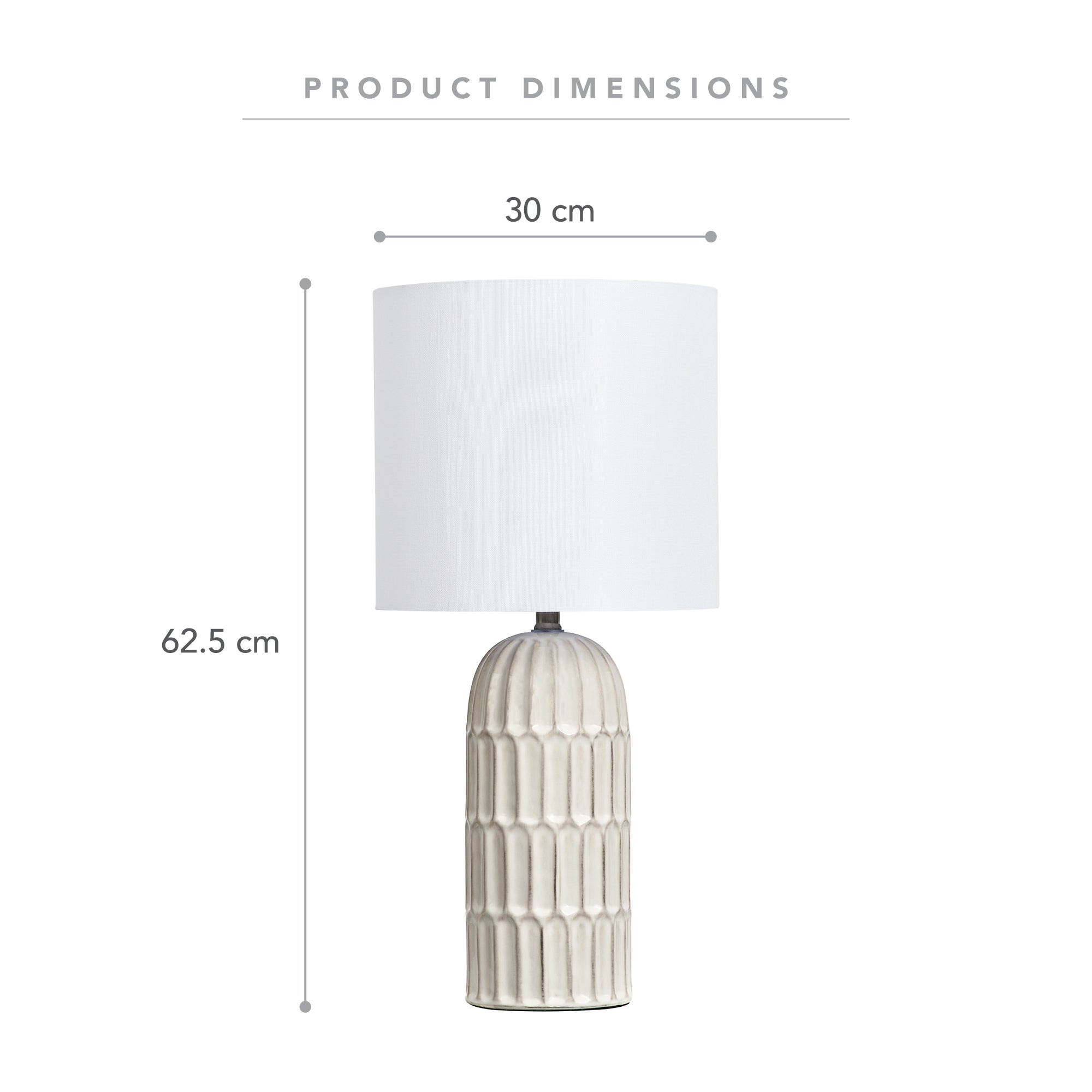 Lennox 62Cm Table Lamp Beige Lighting